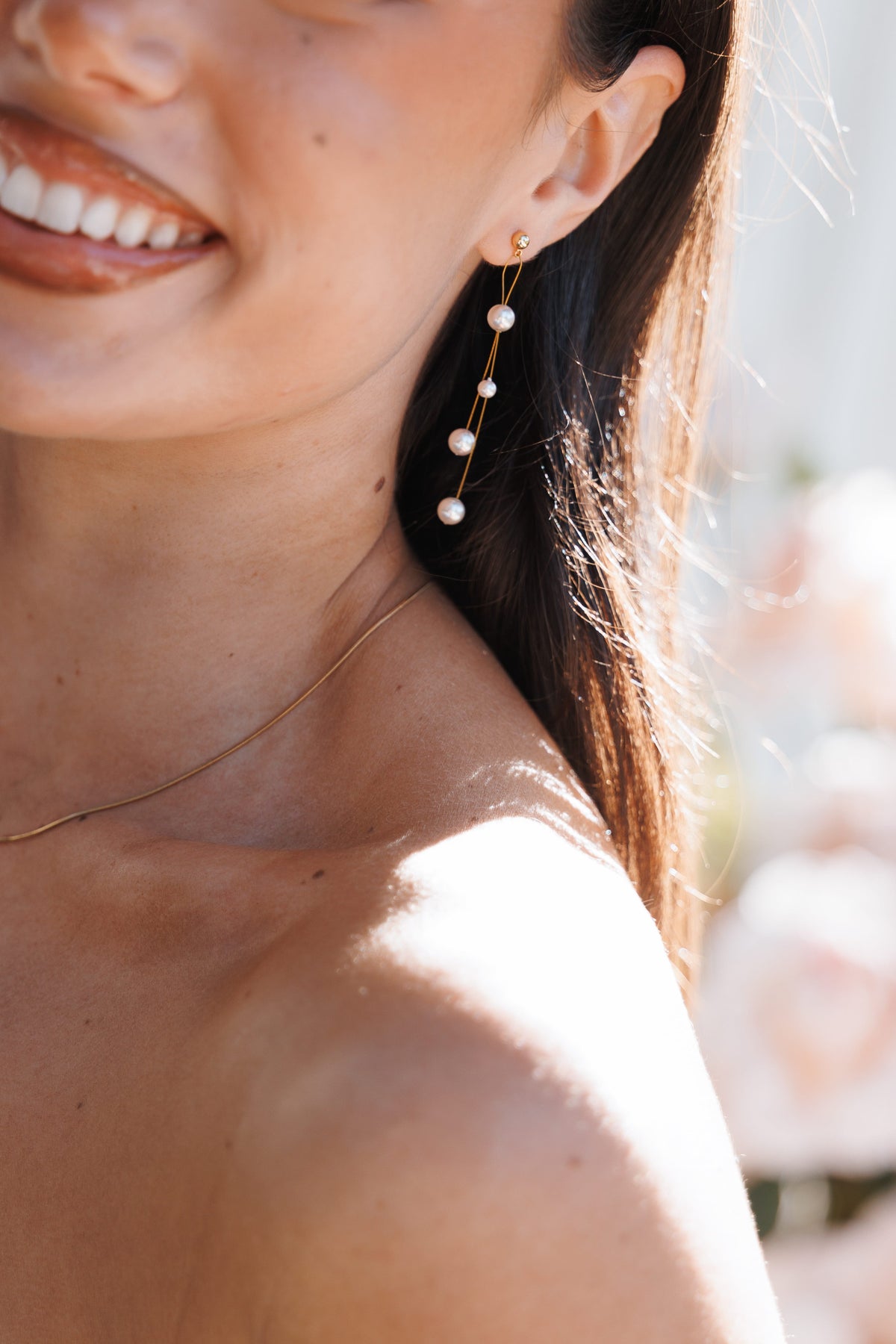 Isabelle Drop Earrings - Gold Pearl