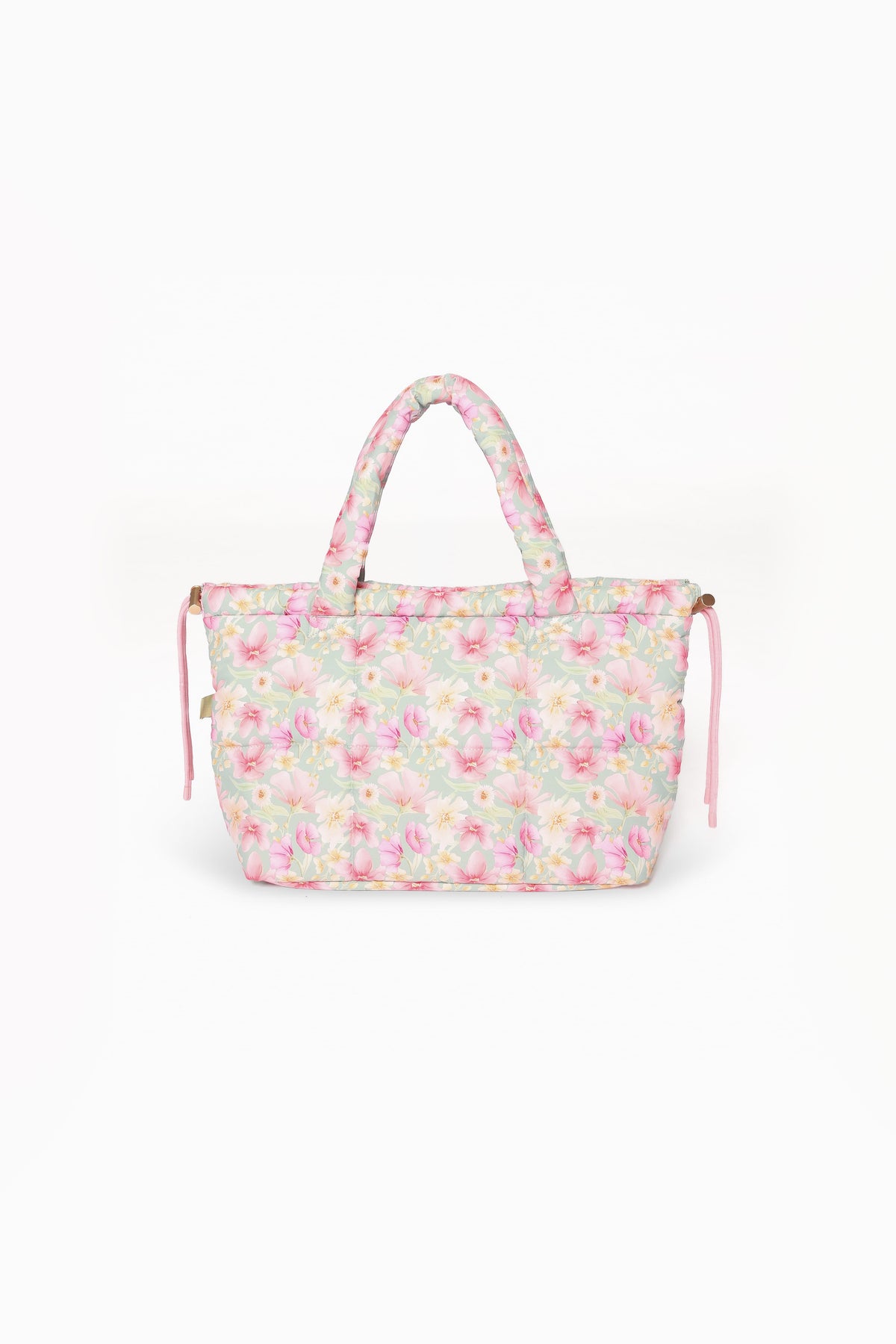 Marshmallow Midi Tote - Sage Wildflowers