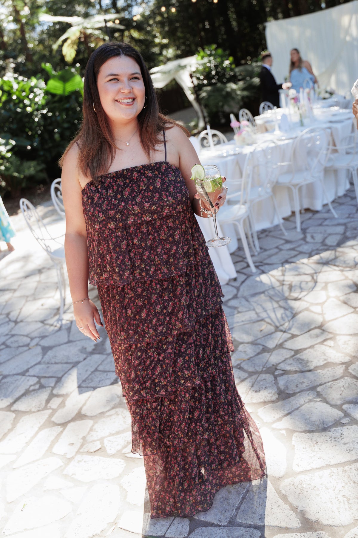 Alinae Maxi Dress - Purple Floral