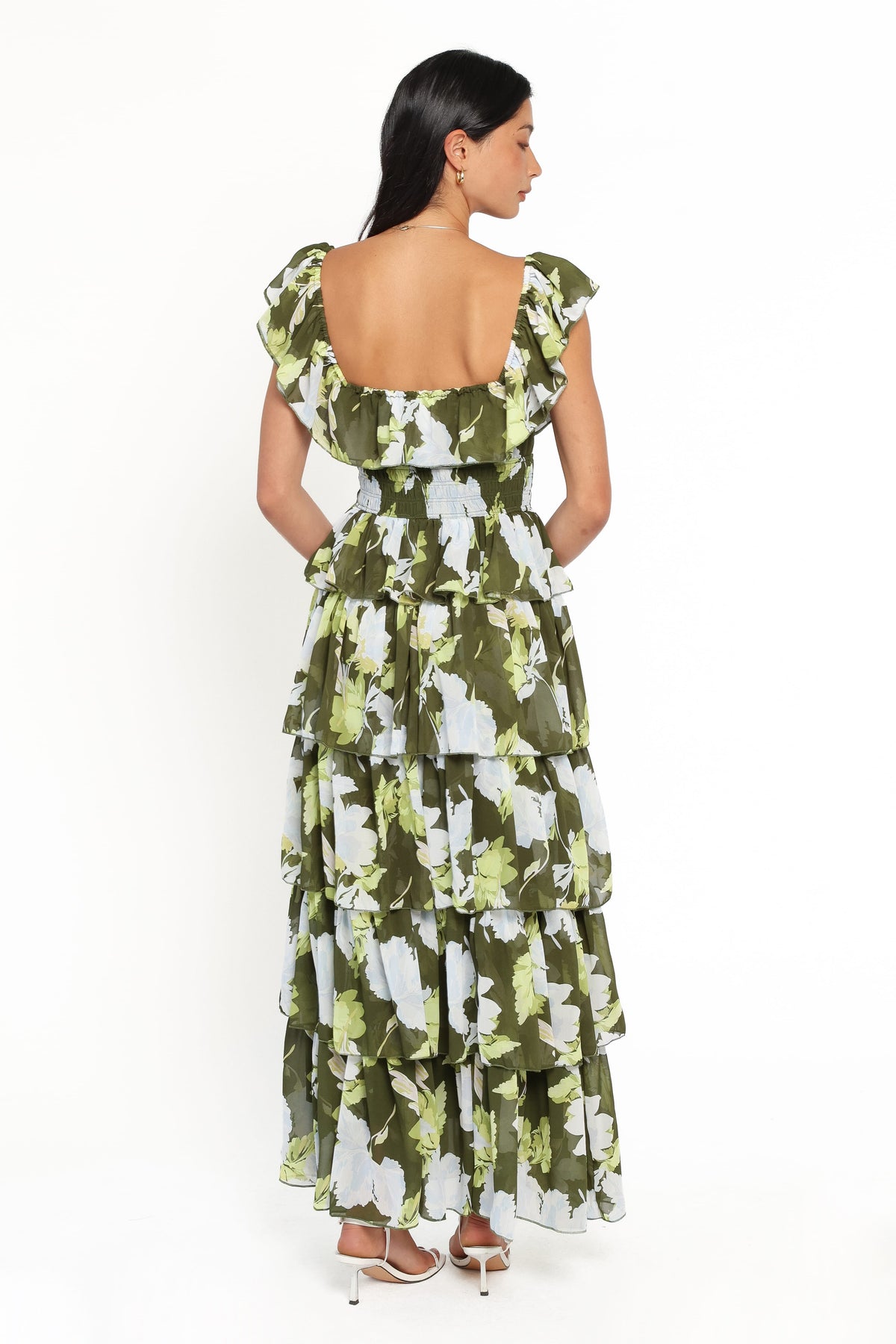 Belle Maxi Dress - Green Floral