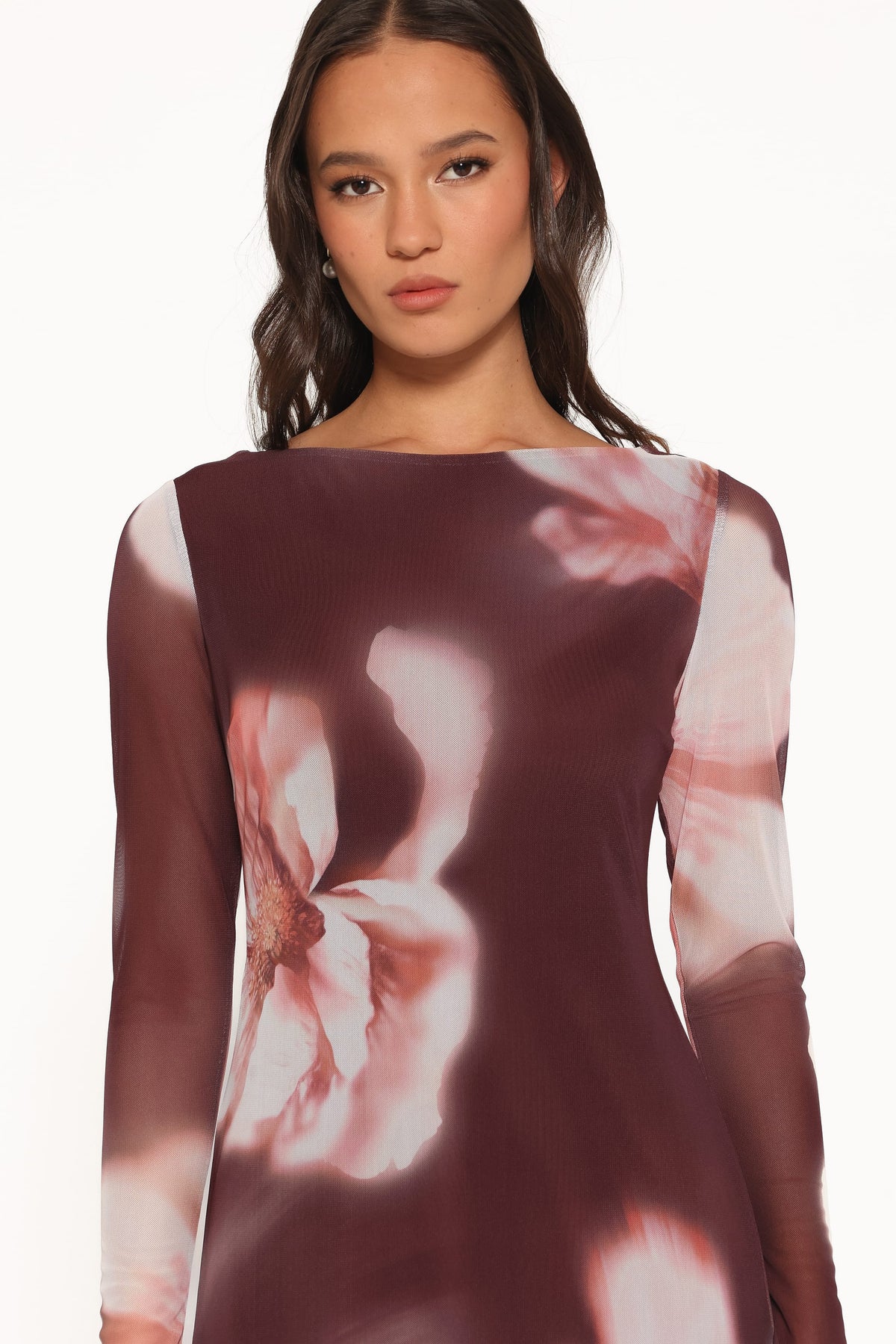 Bradshaw Maxi Dress - Brown Blurred Floral