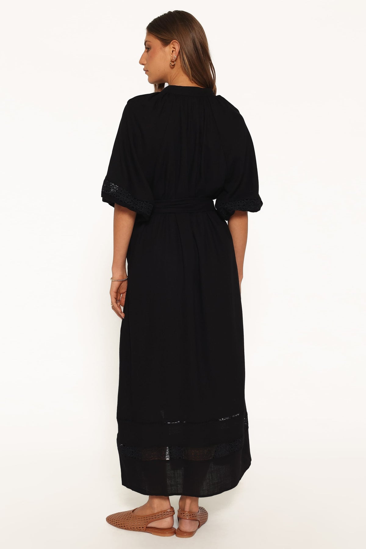 Decosta Long Sleeve Maxi Dress - Black