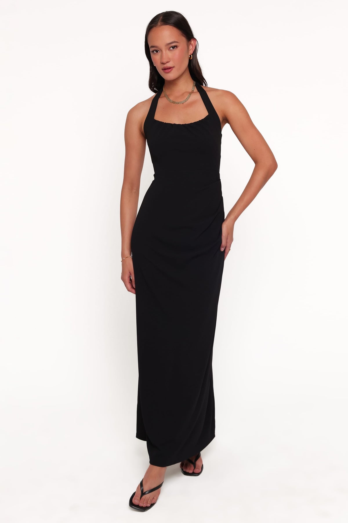 Femina Halterneck Maxi Dress - Black