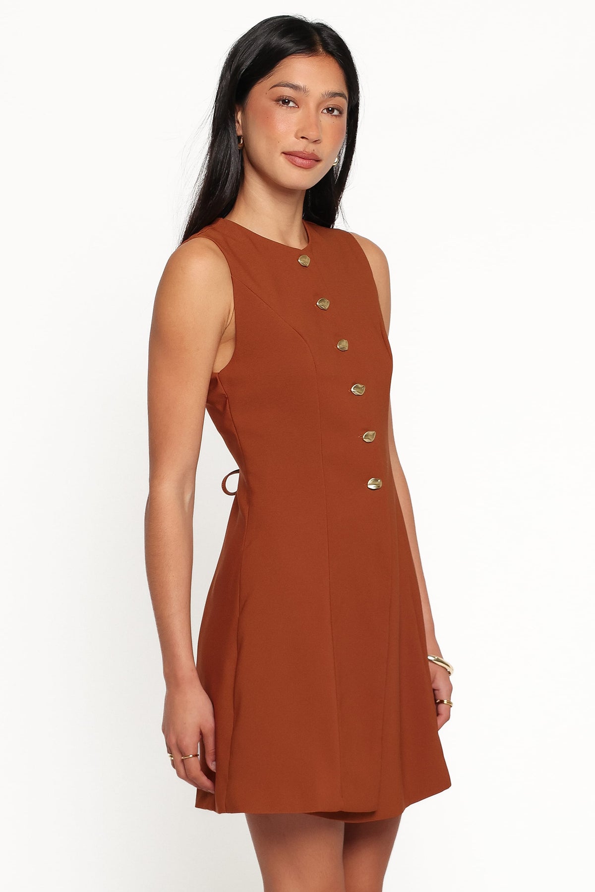Hanson Mini Dress - Chocolate Brown