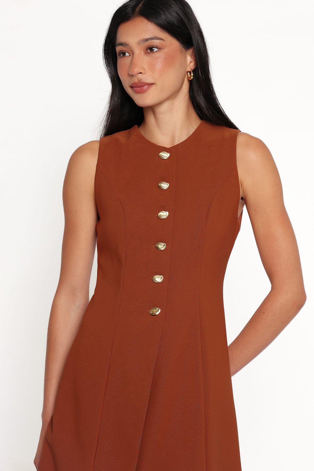 Hanson Mini Dress - Chocolate Brown