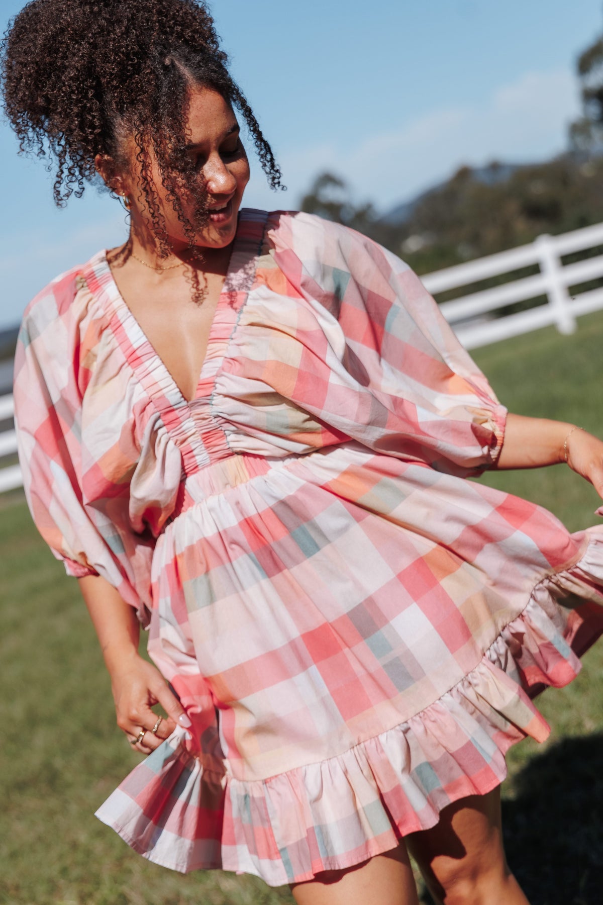 Itsy Mini Dress - Pink Picnic Plaid