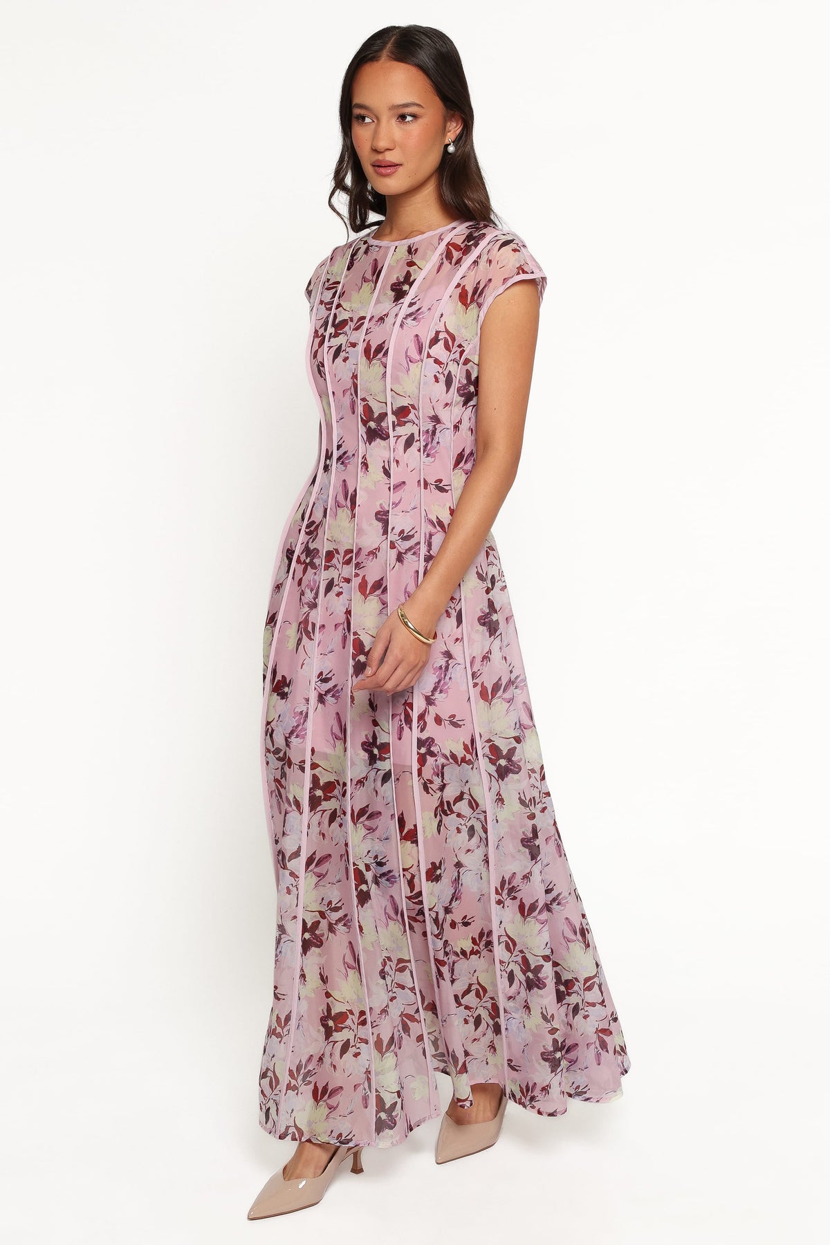 Livio Maxi Dress - Lilac Floral