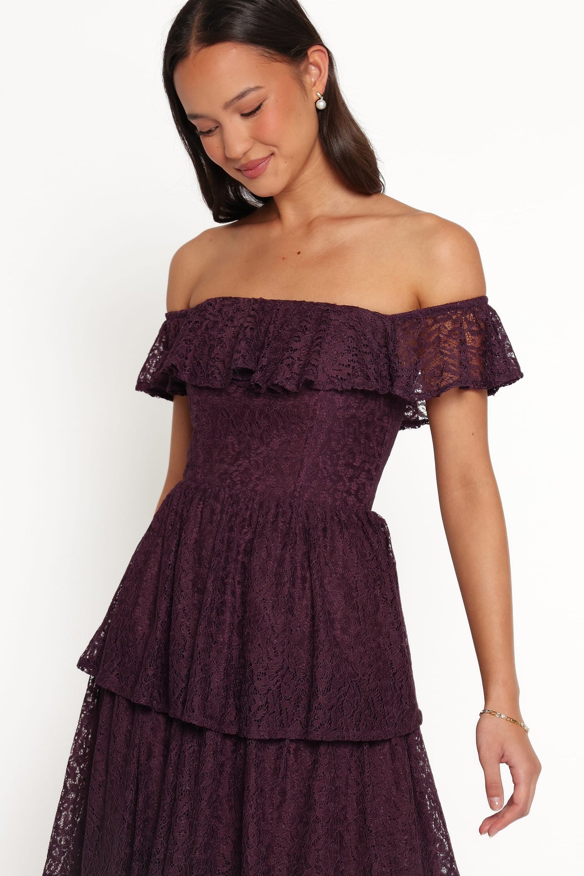 Miravelle Maxi Dress - Plum Lace