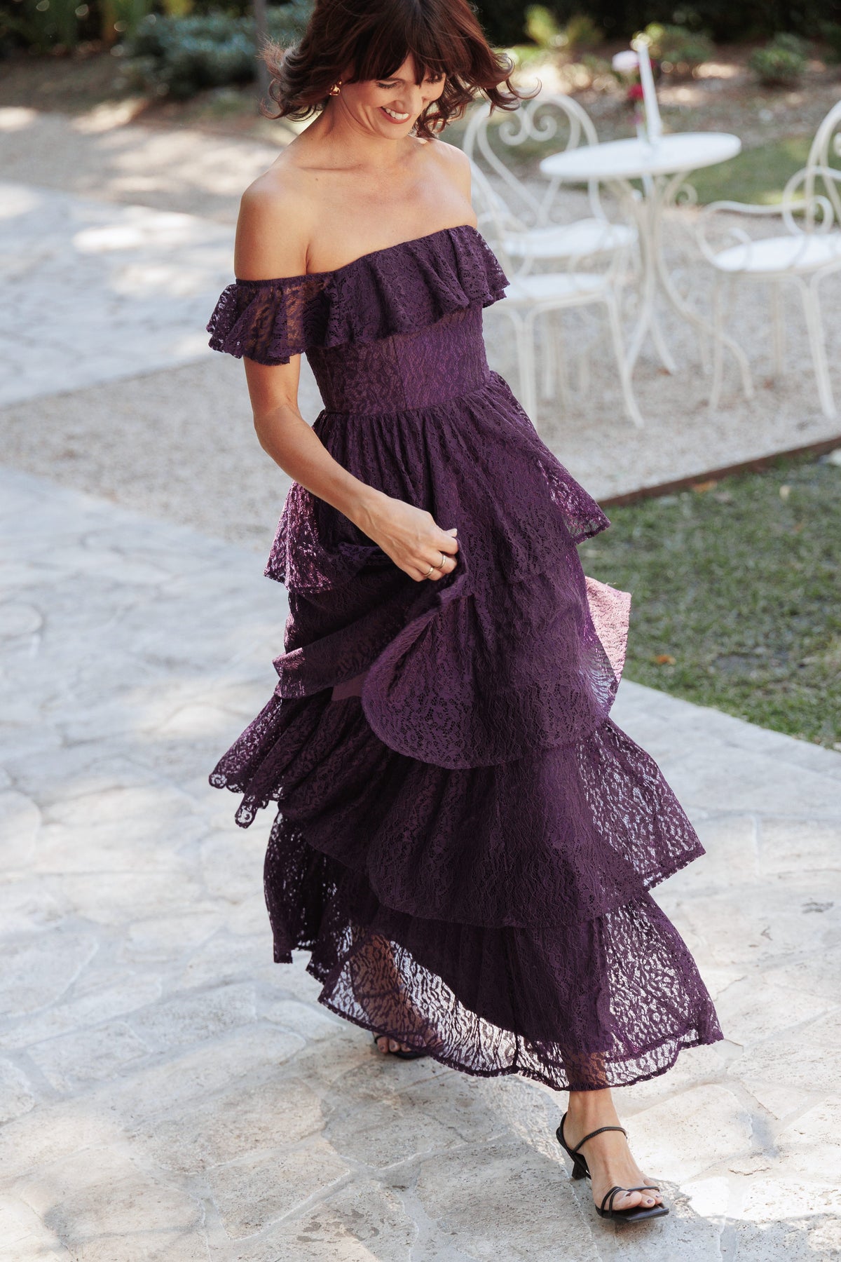 Miravelle Maxi Dress - Plum Lace