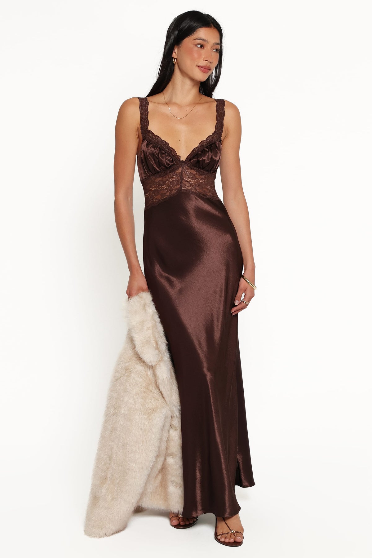 Nitara Maxi Dress - Brown