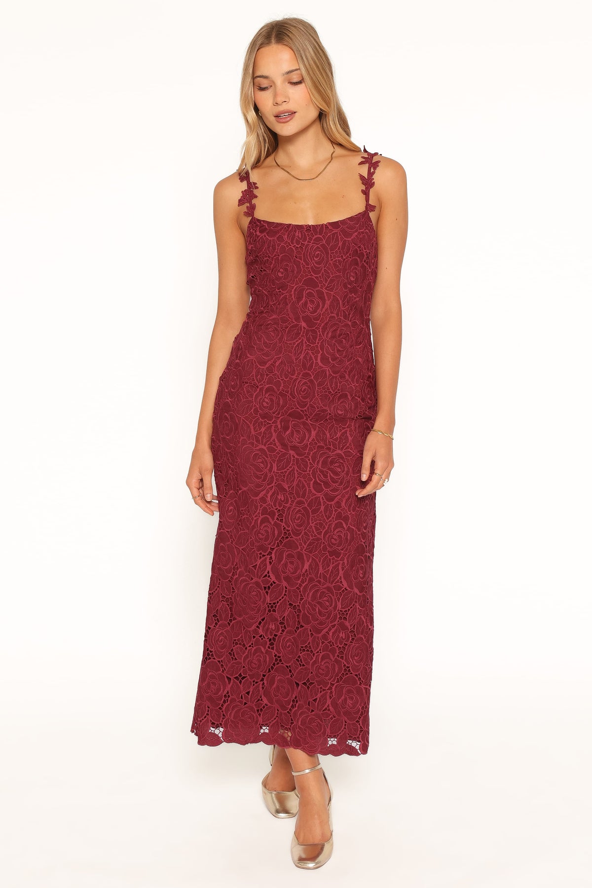 Rosana Maxi Dress - Cherry