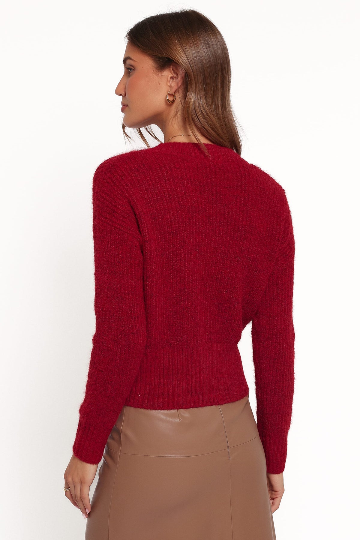 Captivate Knit Sweater - Red