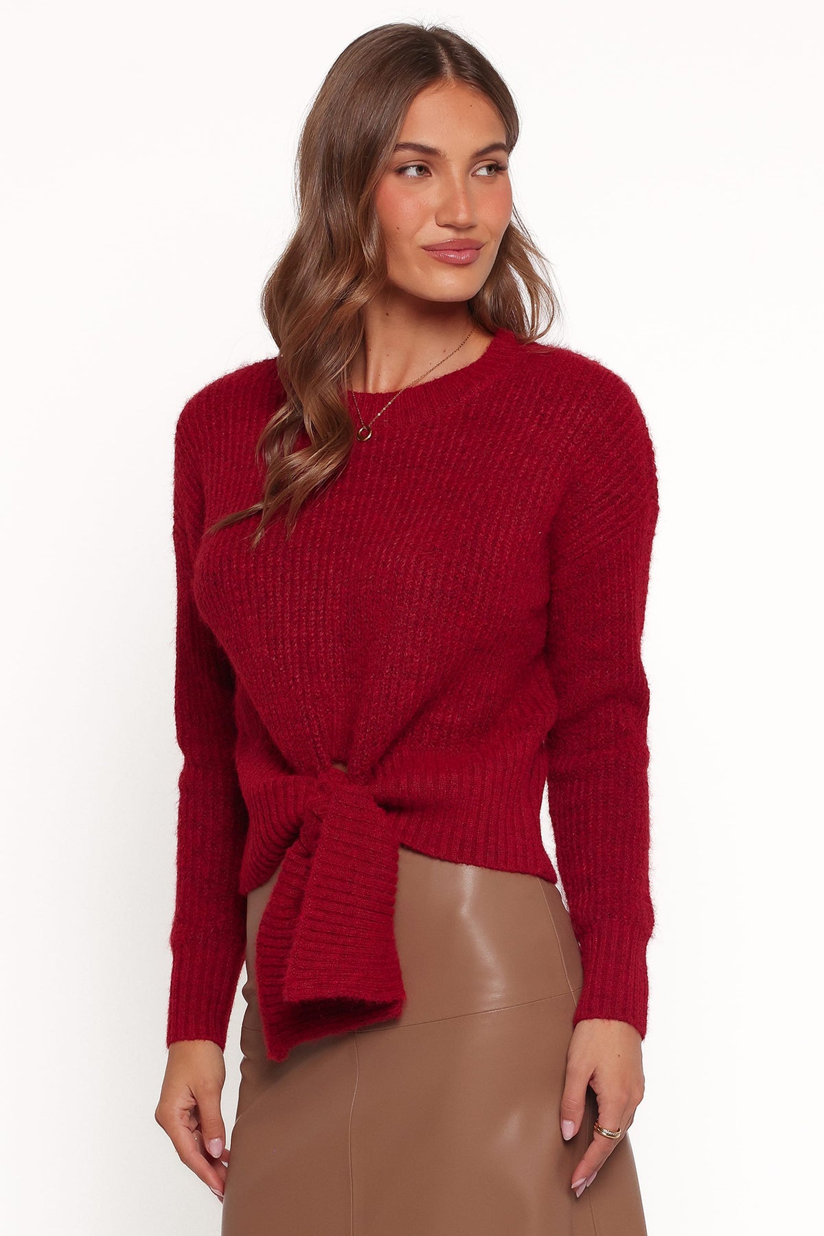 Captivate Knit Sweater - Red