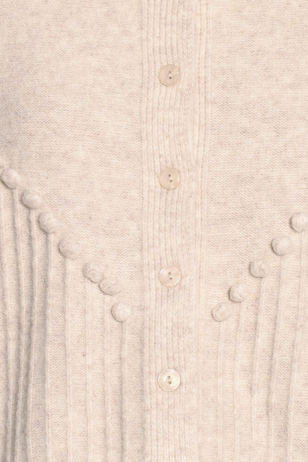 Tiziana Bobble Cardigan - Oatmeal
