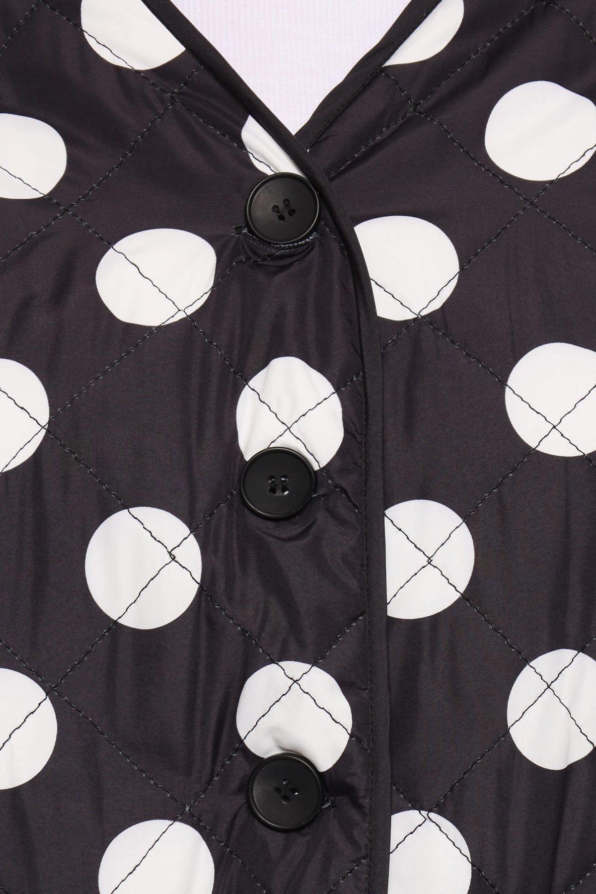 Immy Reversible Puffer Jacket - Black/White Dot