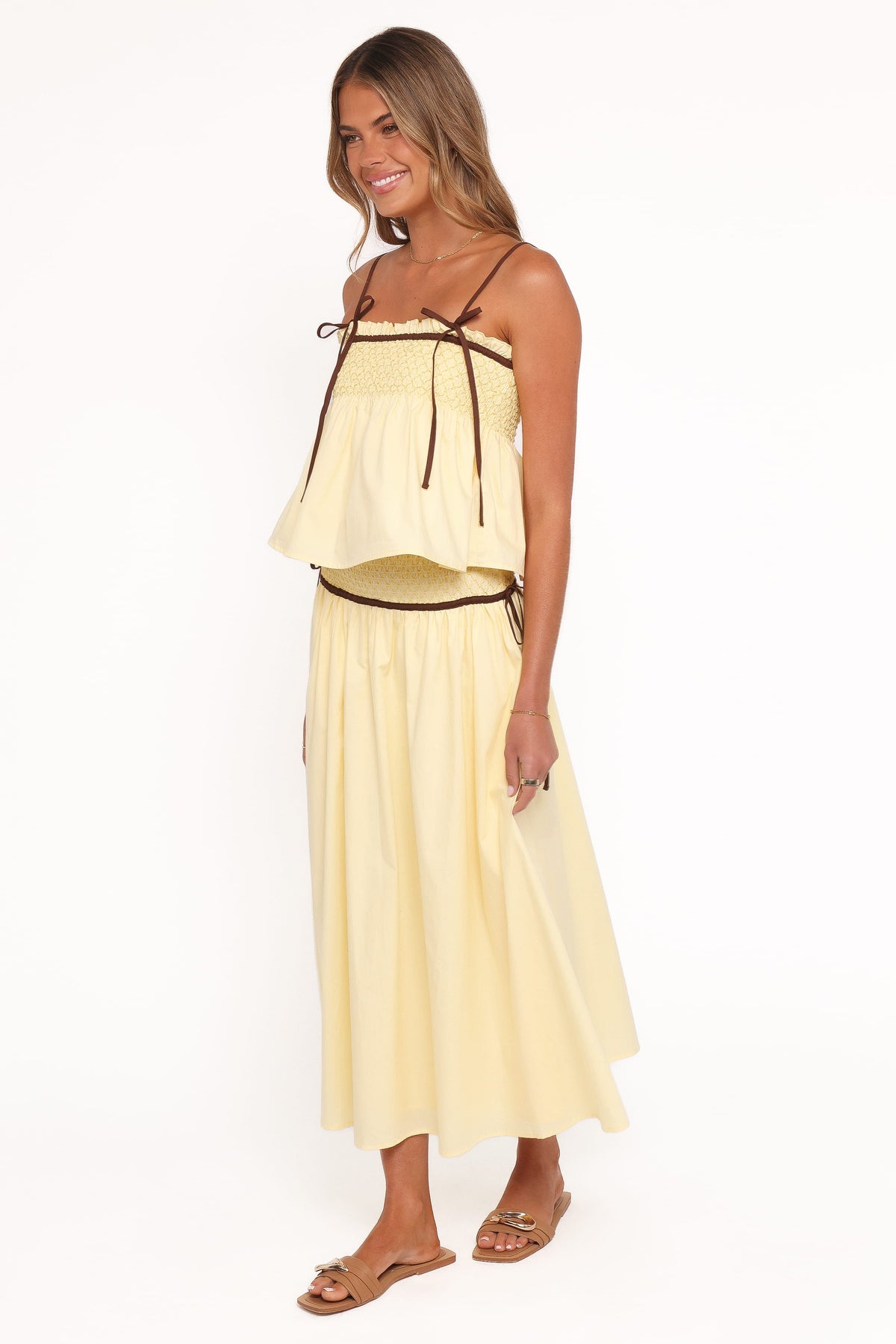 Orielle Maxi Skirt - Lemon