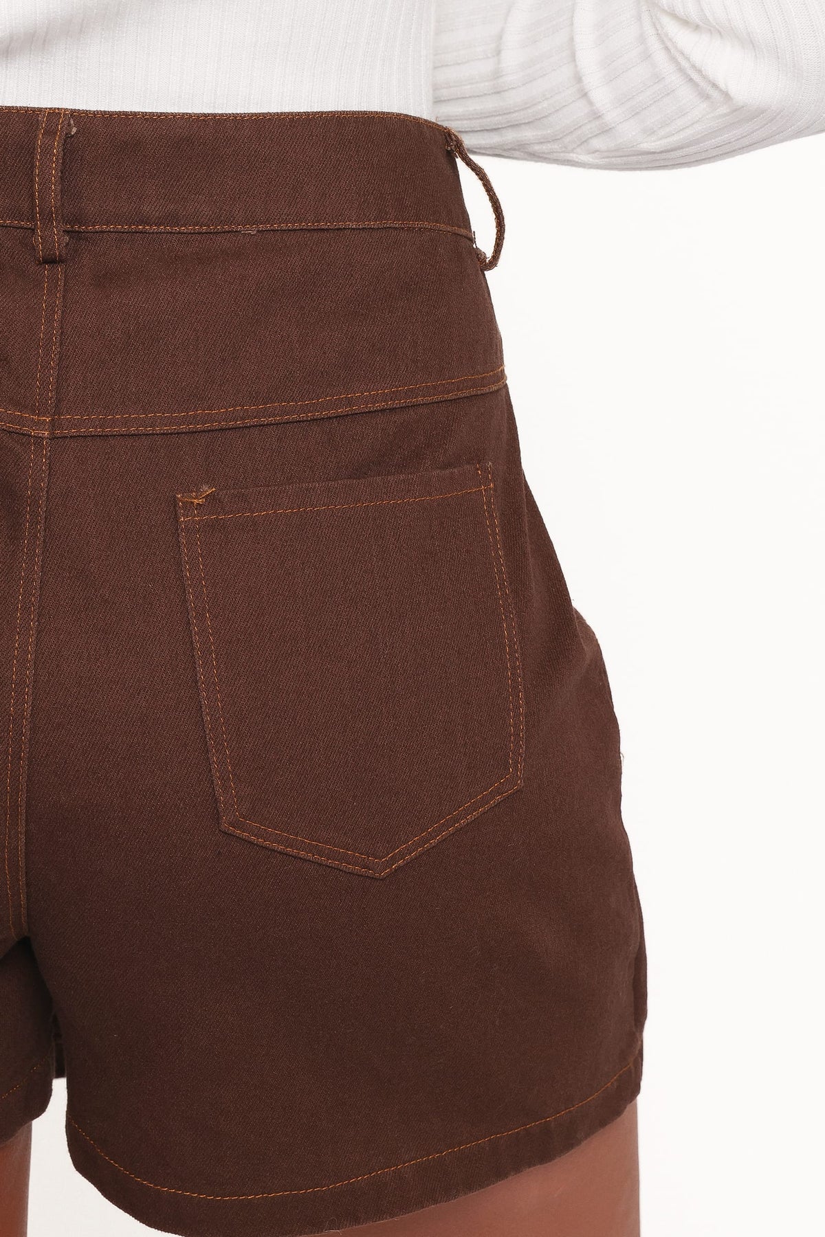 Presley Denim Skort - Dark Brown