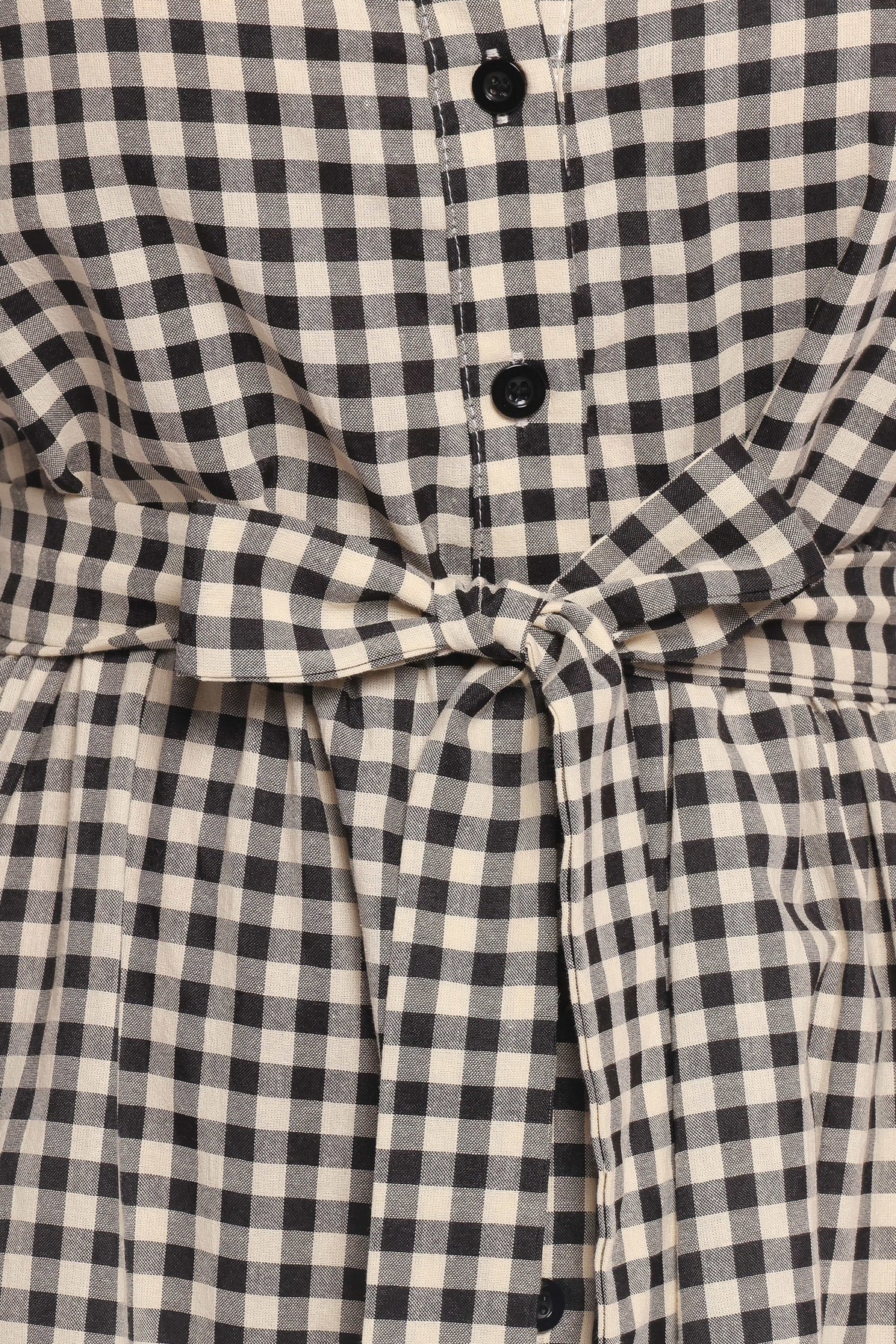 Dixon Maxi Dress - Black Cream Gingham