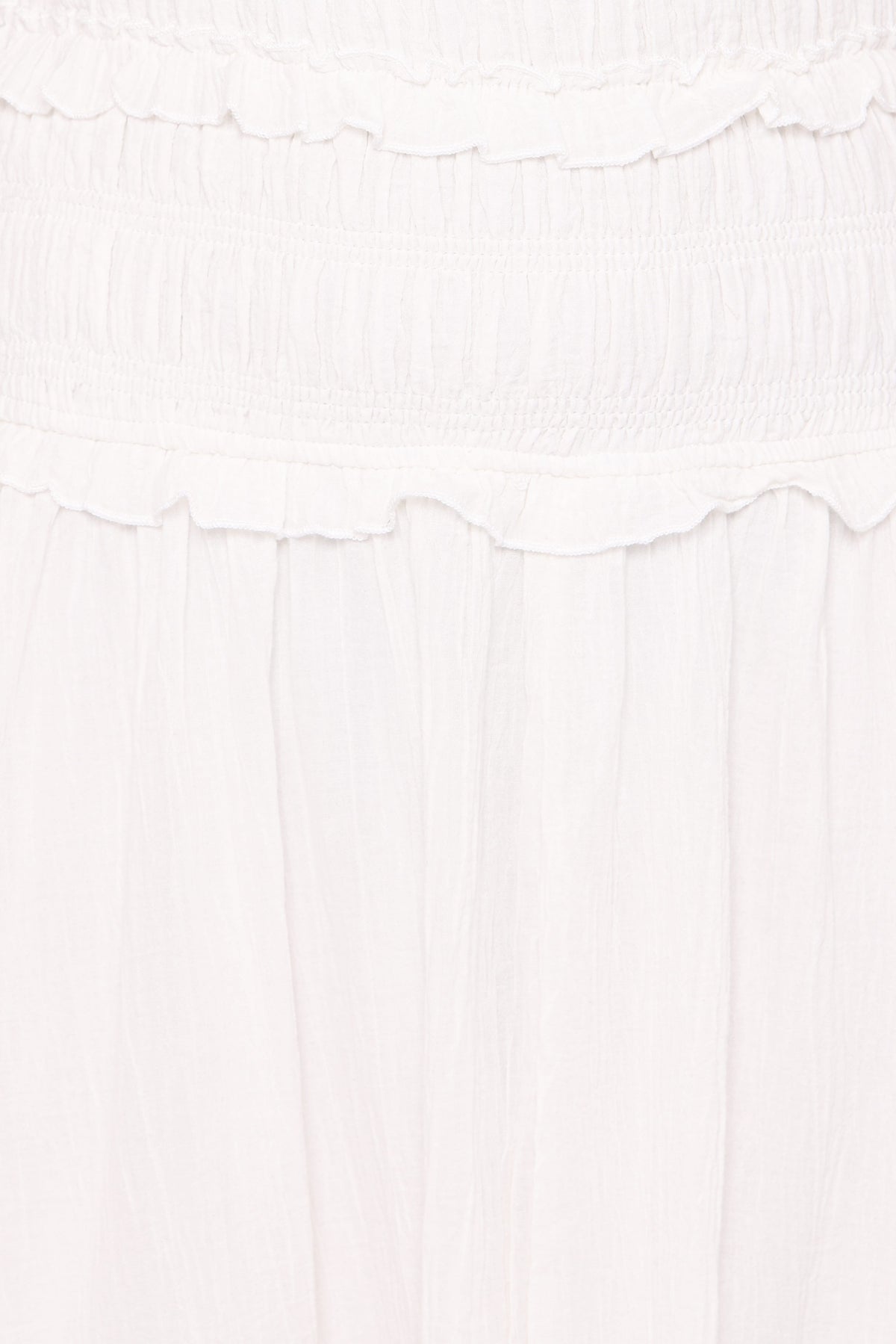 Enola Gather Midi Dress - White