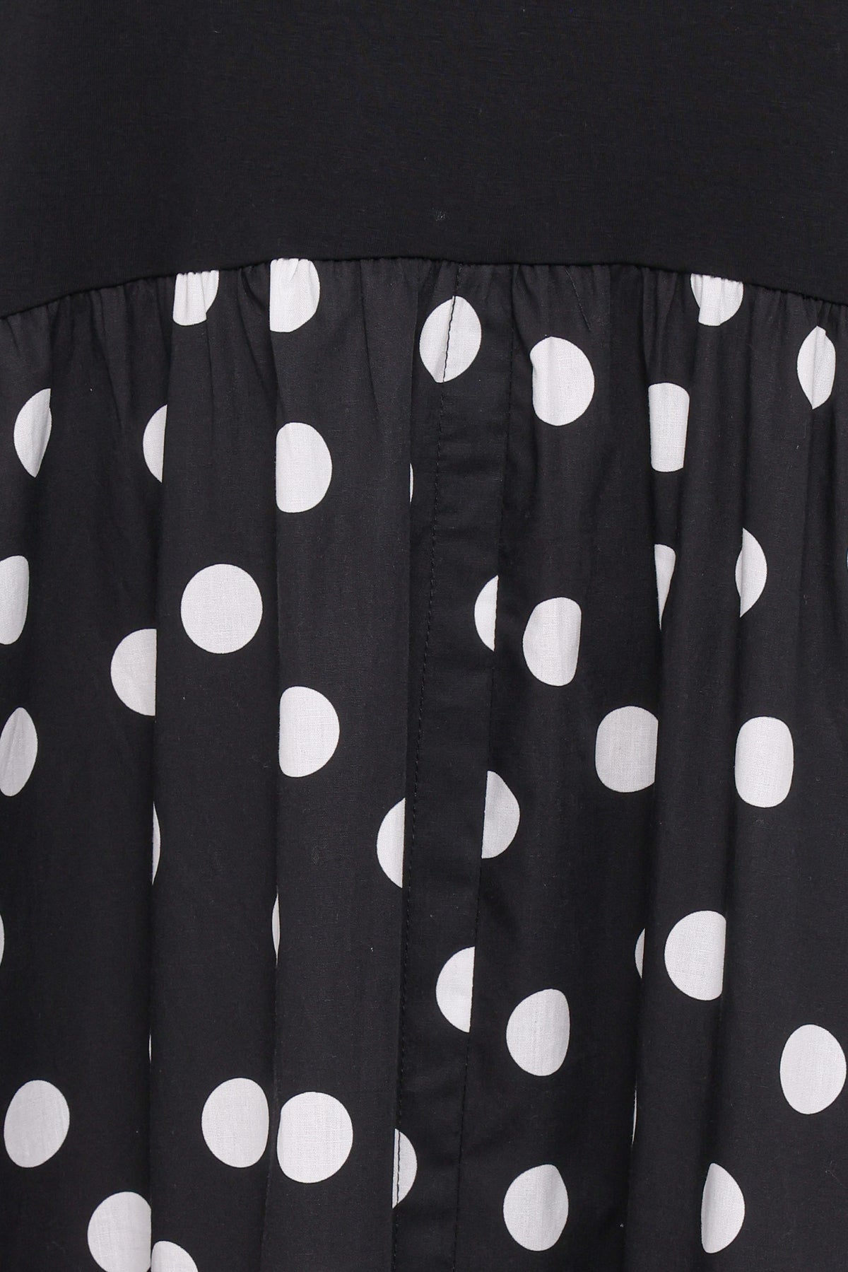 Glenda Maxi Dress - Black Polka Dot