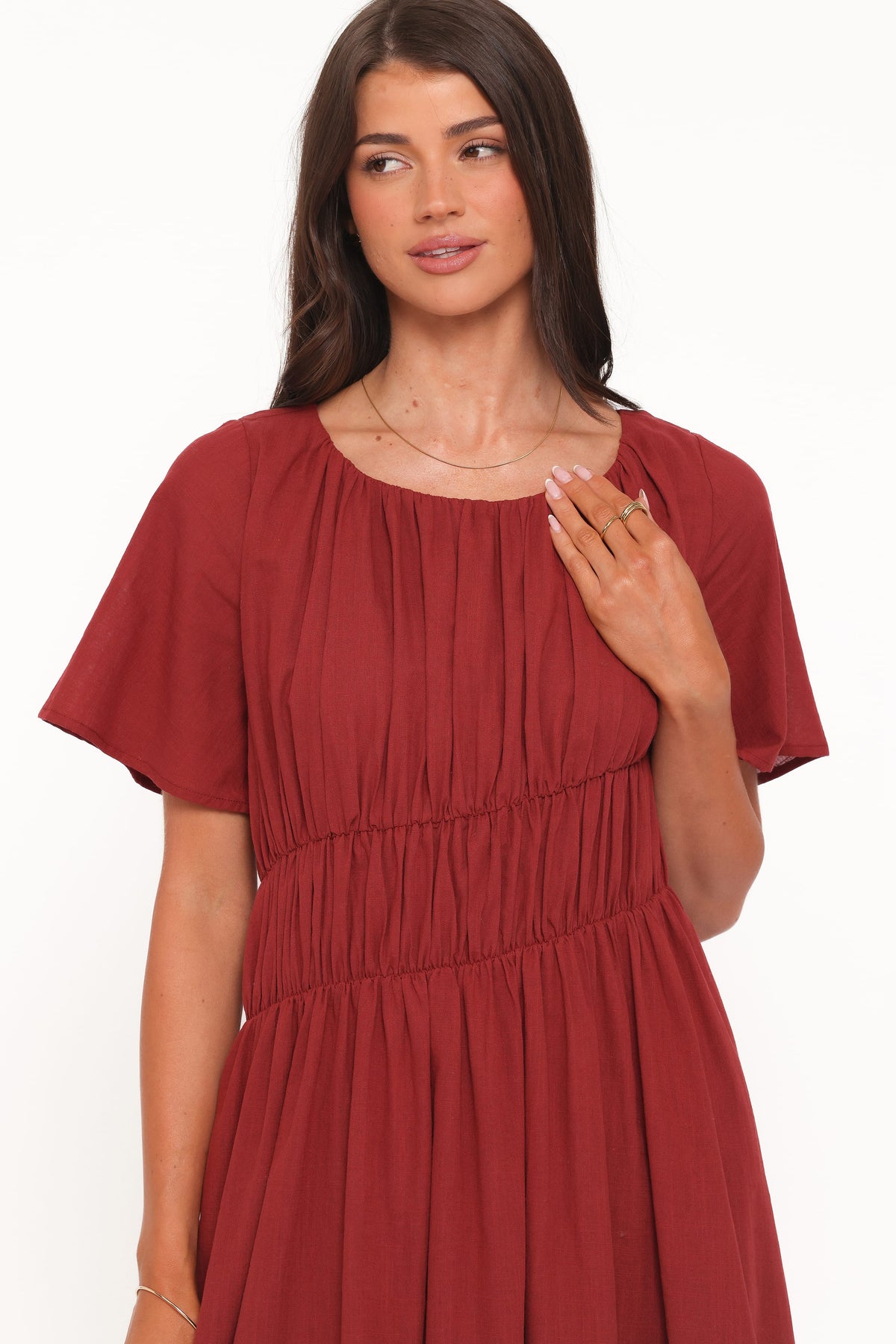 Harlen Maxi Dress - Deep Red