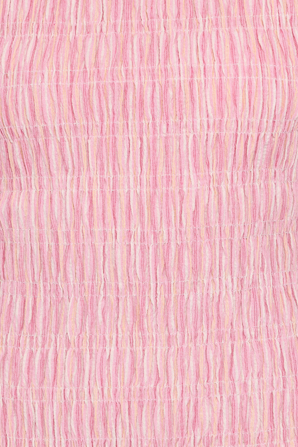 Kaelyn Gather Mini Dress - Pink Stripe
