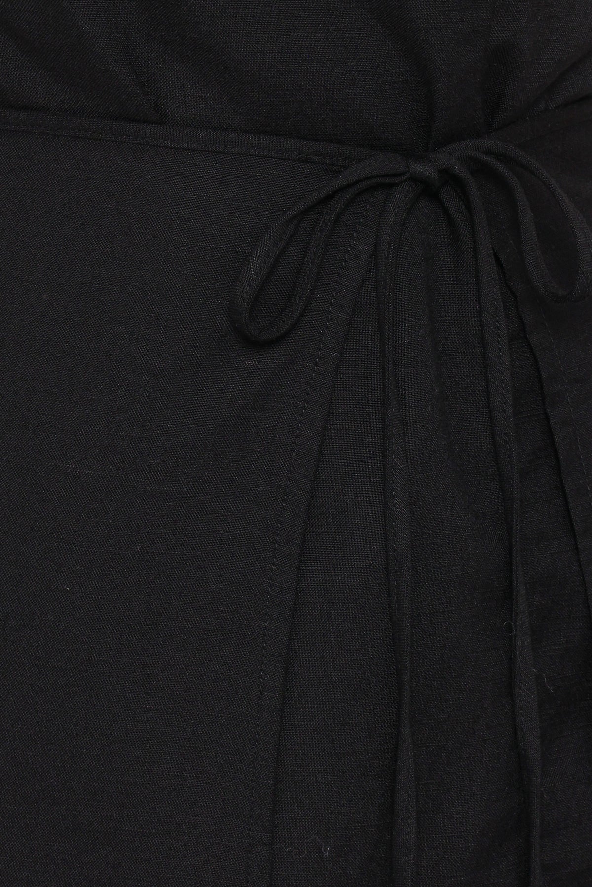 Karmen Wrap Mini Dress - Black