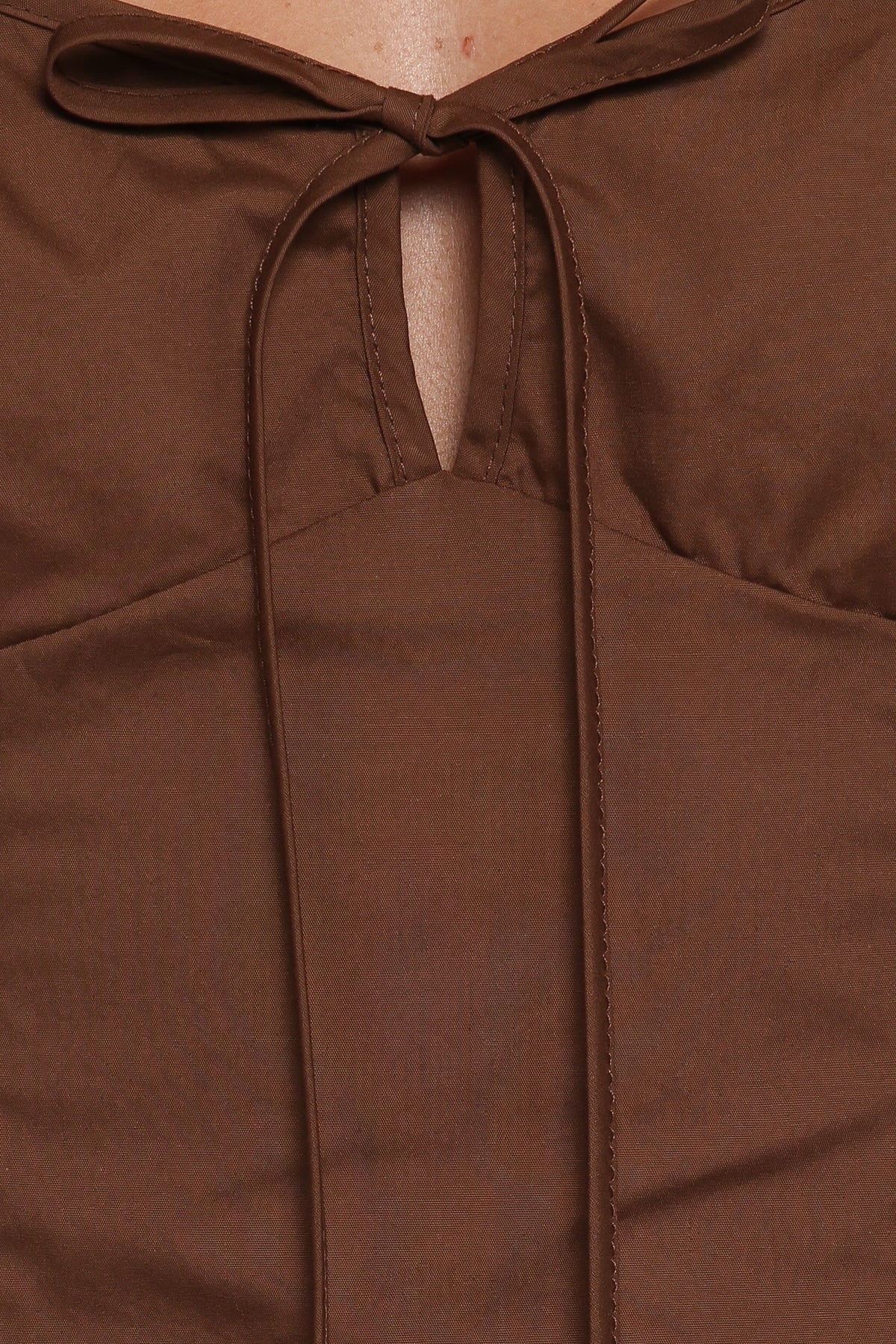 Lacey Mini Dress - Brown