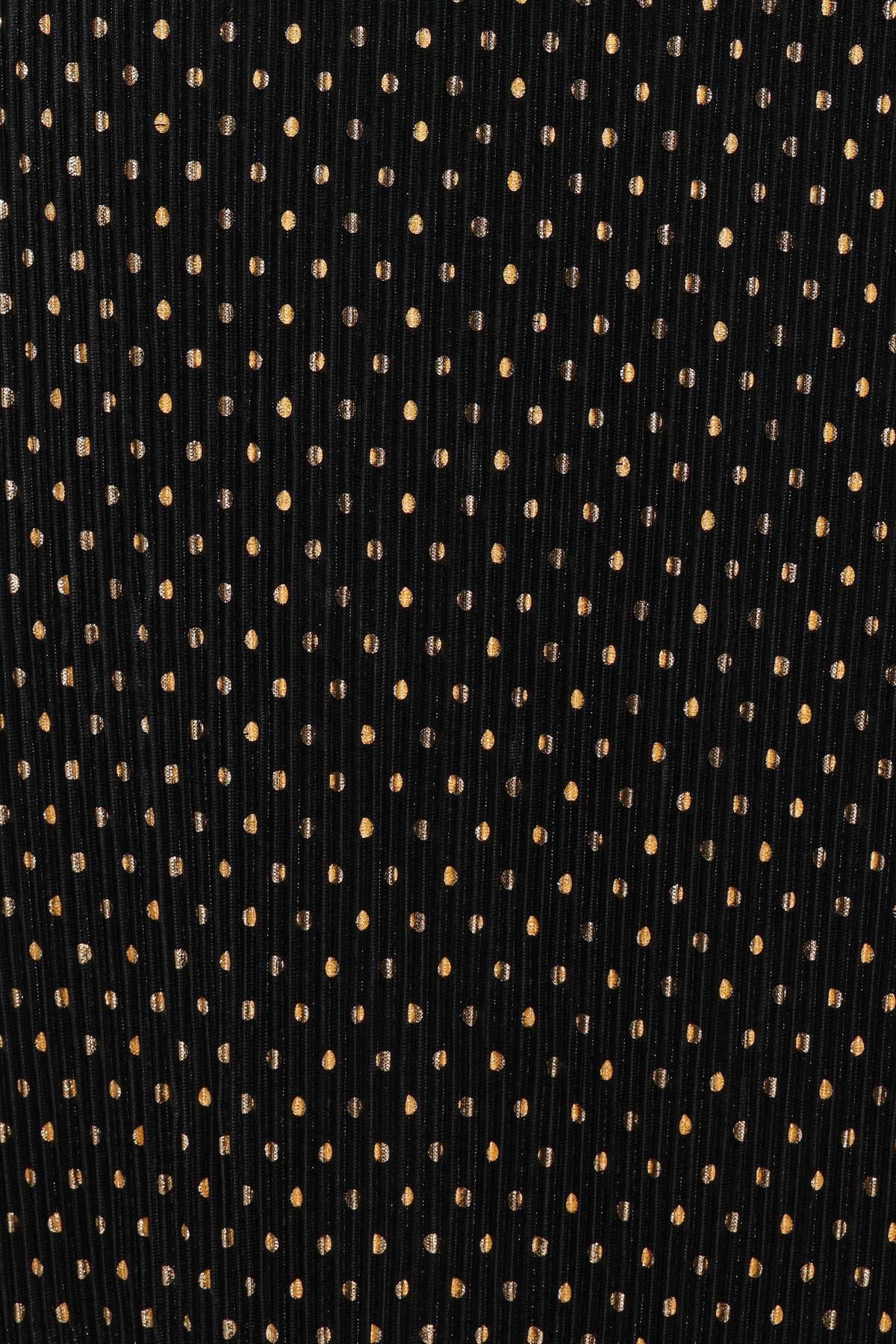 Melody Plisse Halter Maxi Dress - Black/Gold Polka Dot