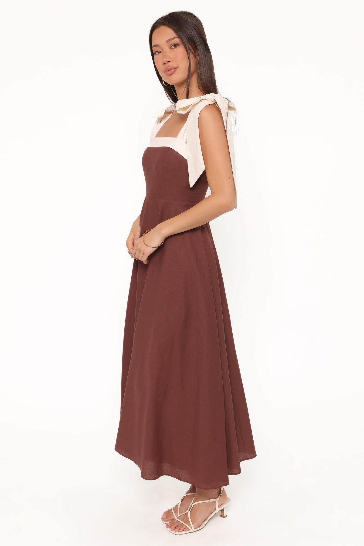 Olinda Midi Dress - Chocolate