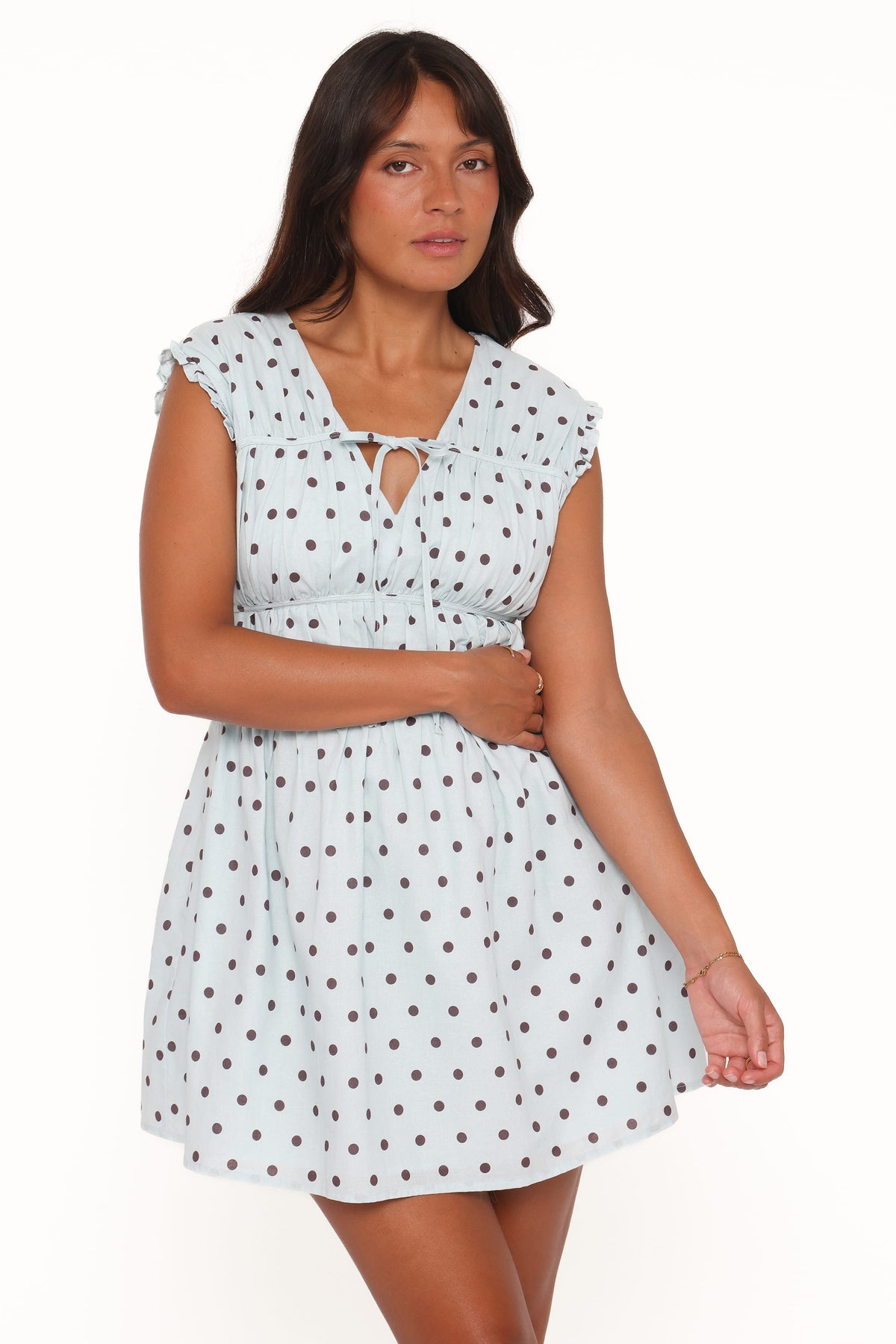 Pipper Mini Dress - Blue Polka Dot