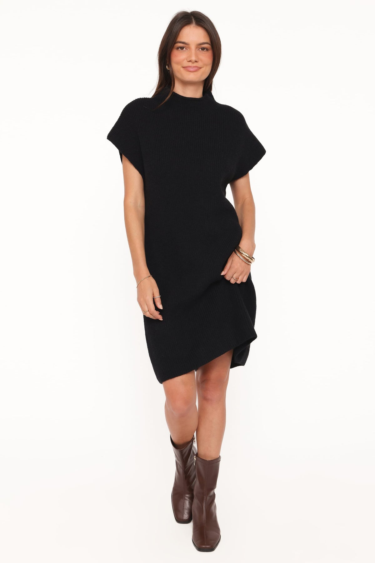 Wright Knit Mini Dress - Black