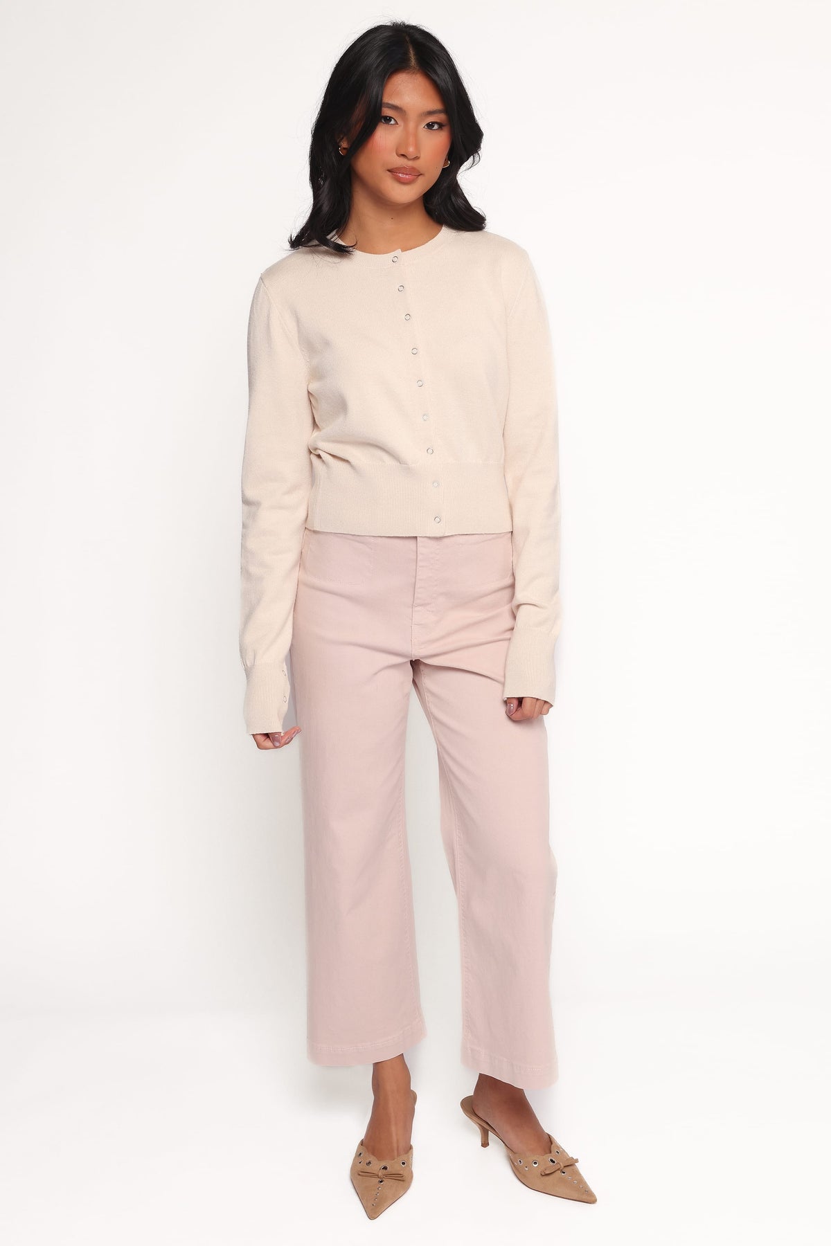 Elita Fitted Cardigan - Cream