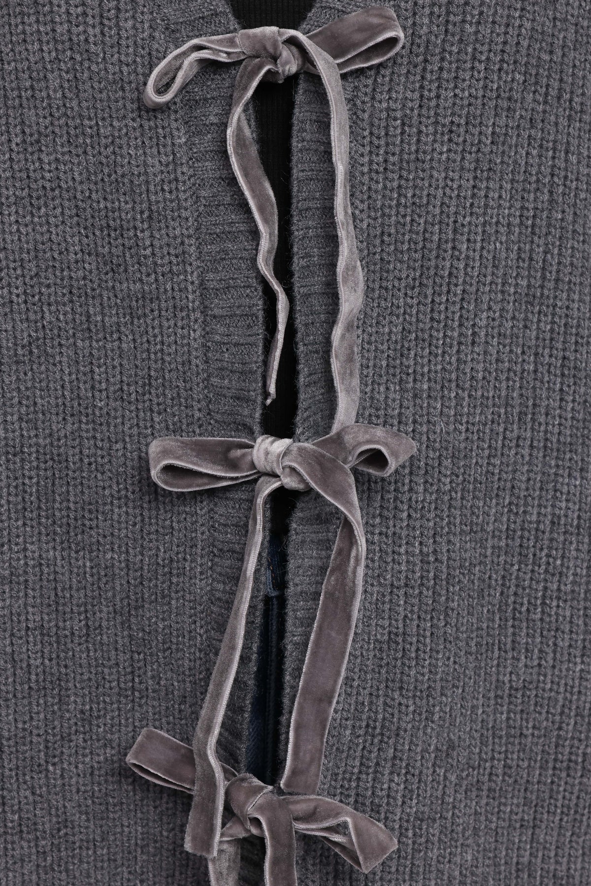 Hammond Tie Up Cardigan - Grey