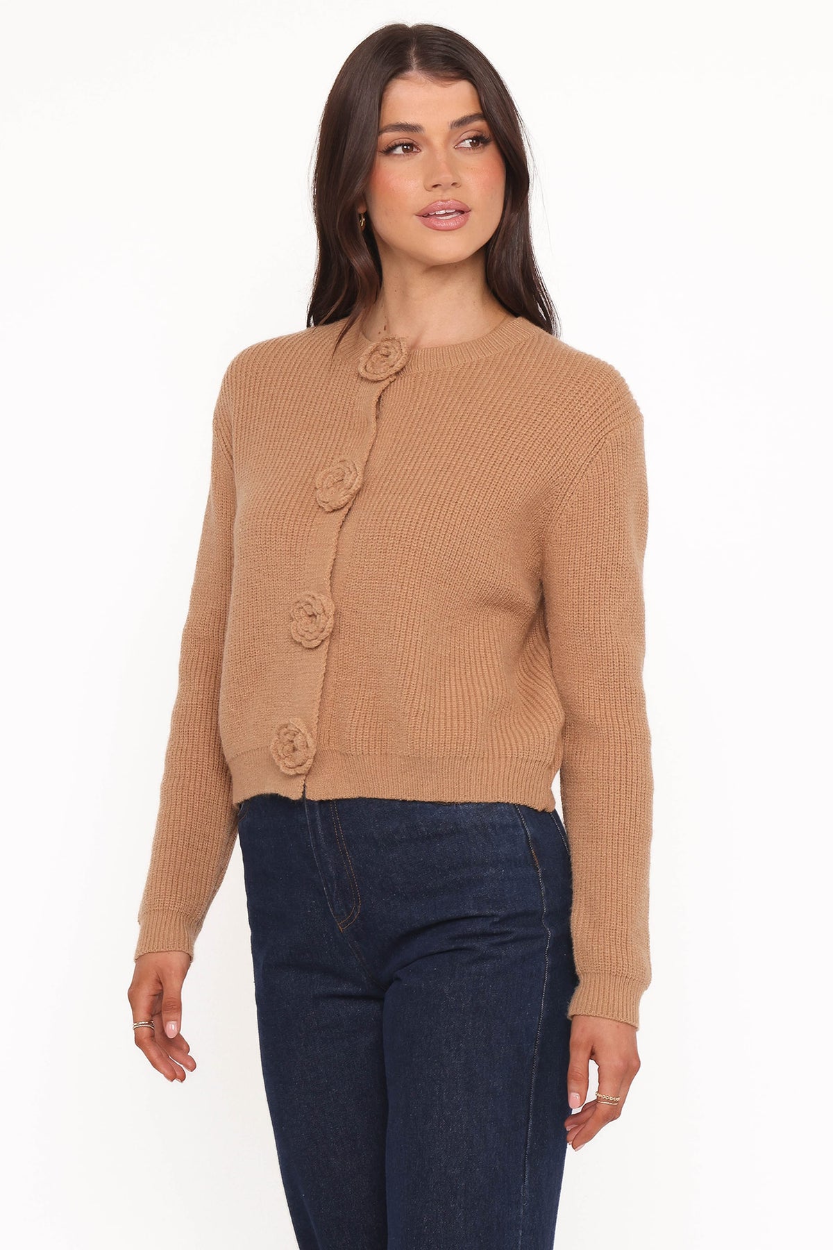Jones Rosette Cardigan - Mocha