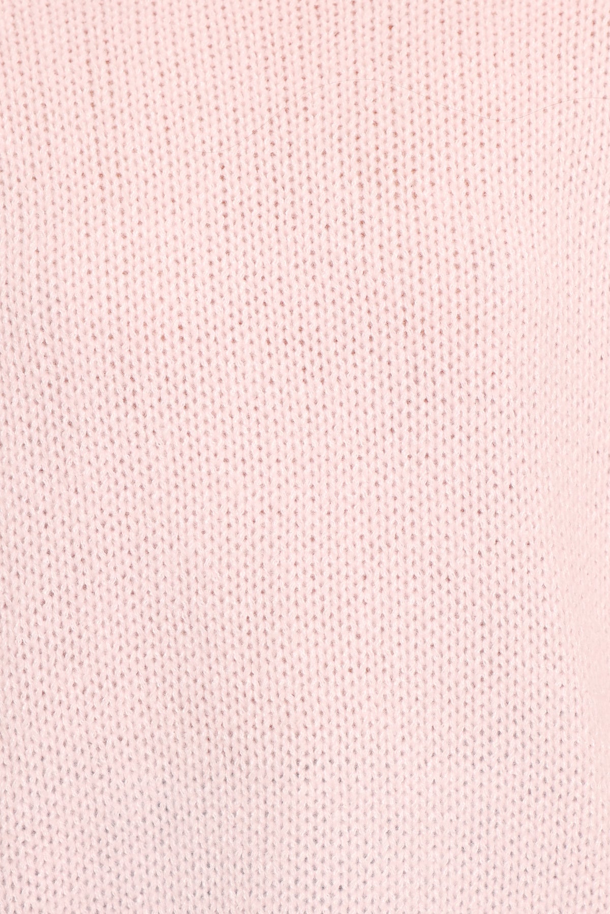 Lover Tie Sleeve Knit Sweater - Pink