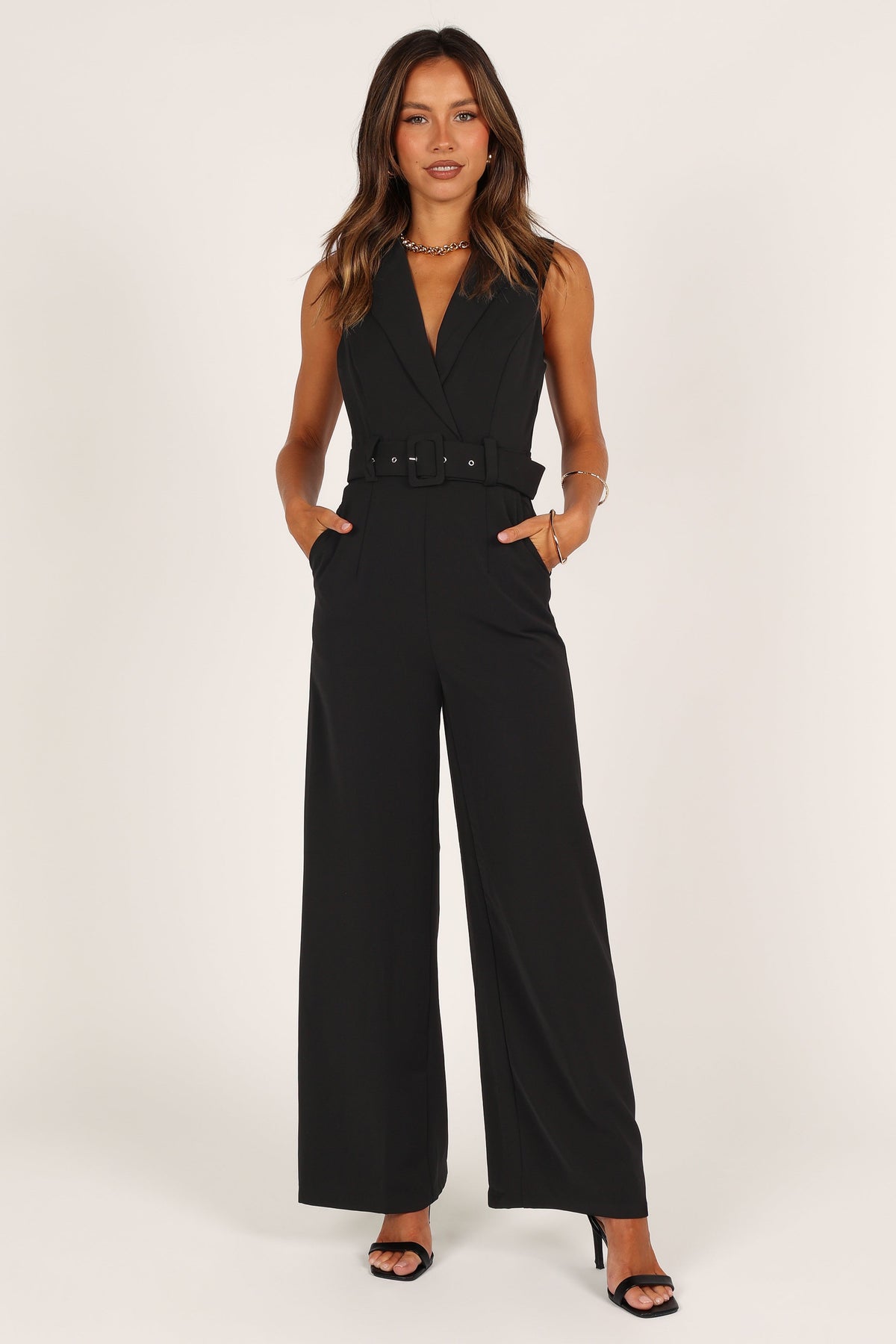 Sienna Belted Jumpsuit - Black