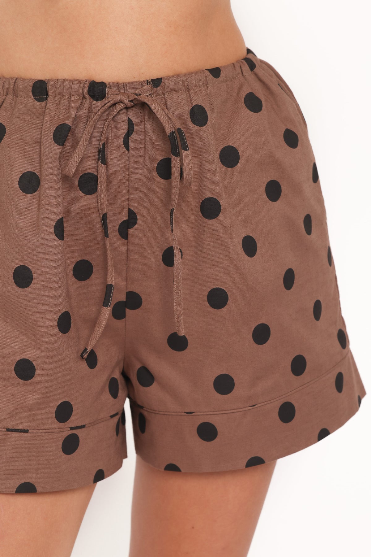 Carter Short Set - Brown Polka Dot