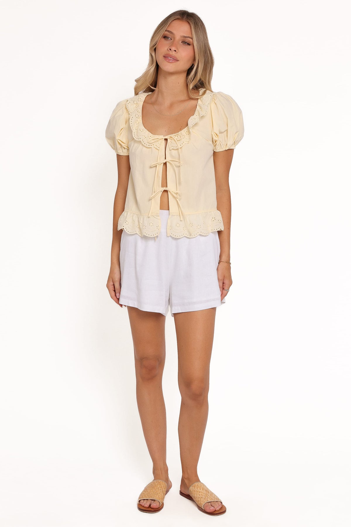 Aspen Tie Front Top - Mango