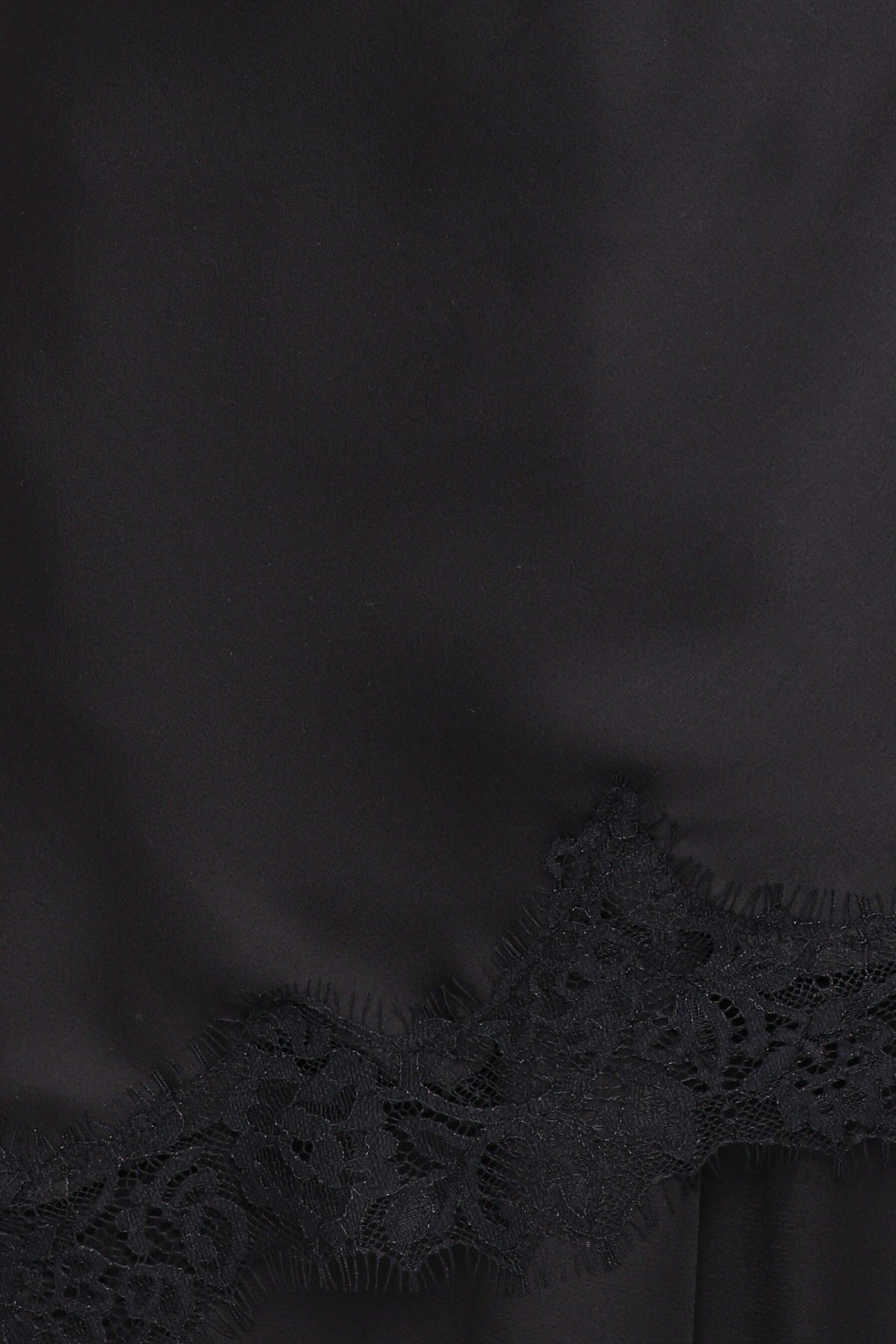 Clara Asymmetrical Lace Top - Black
