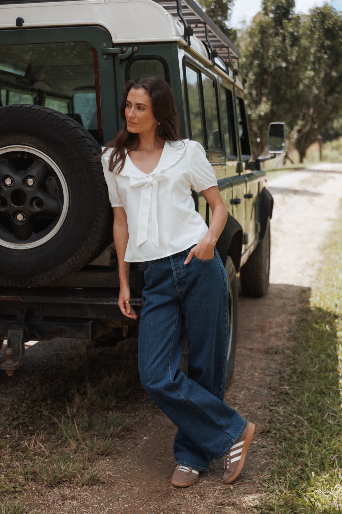 Fleming Frill Collar Shirt - White