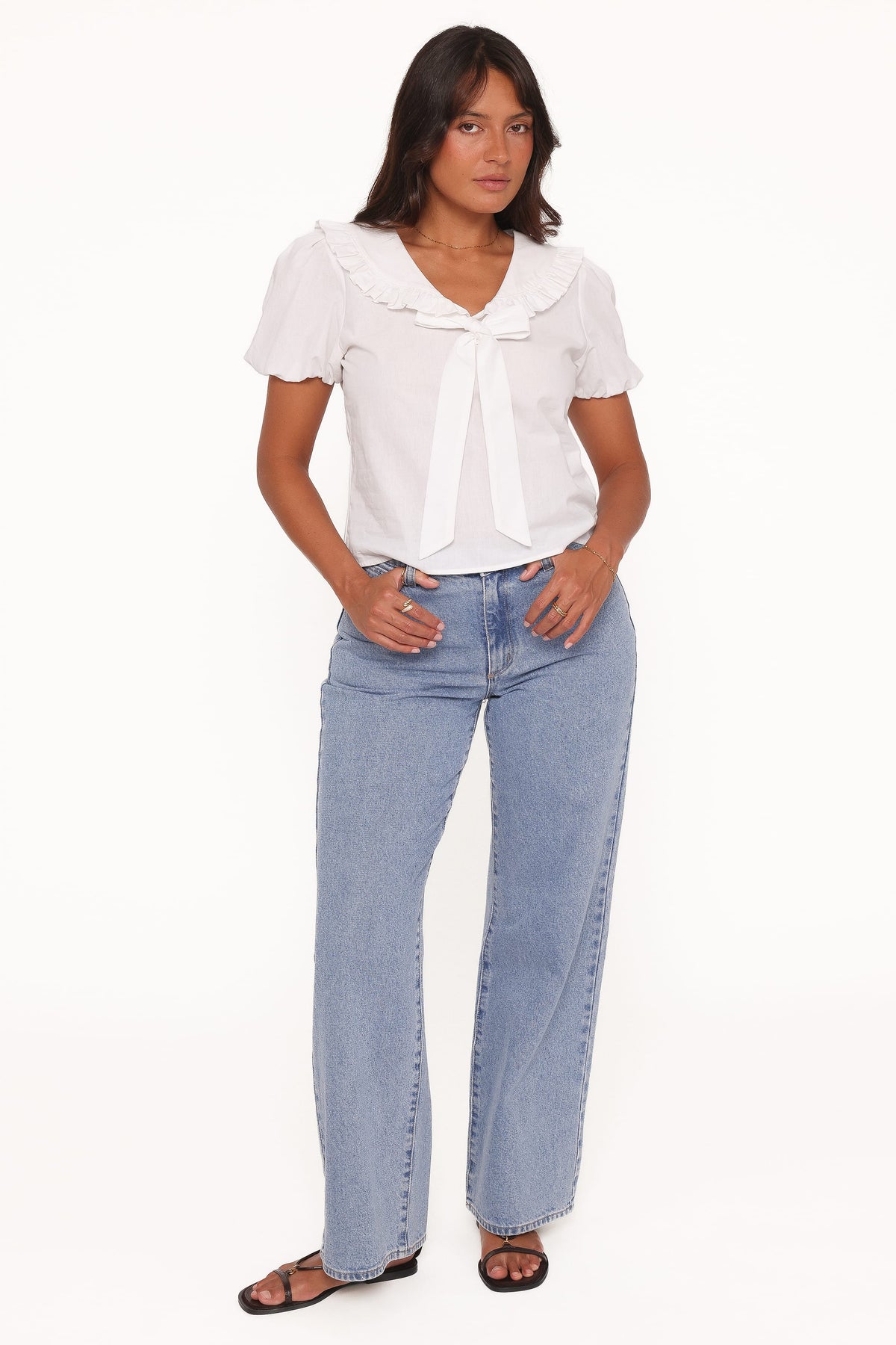 Fleming Frill Collar Shirt - White