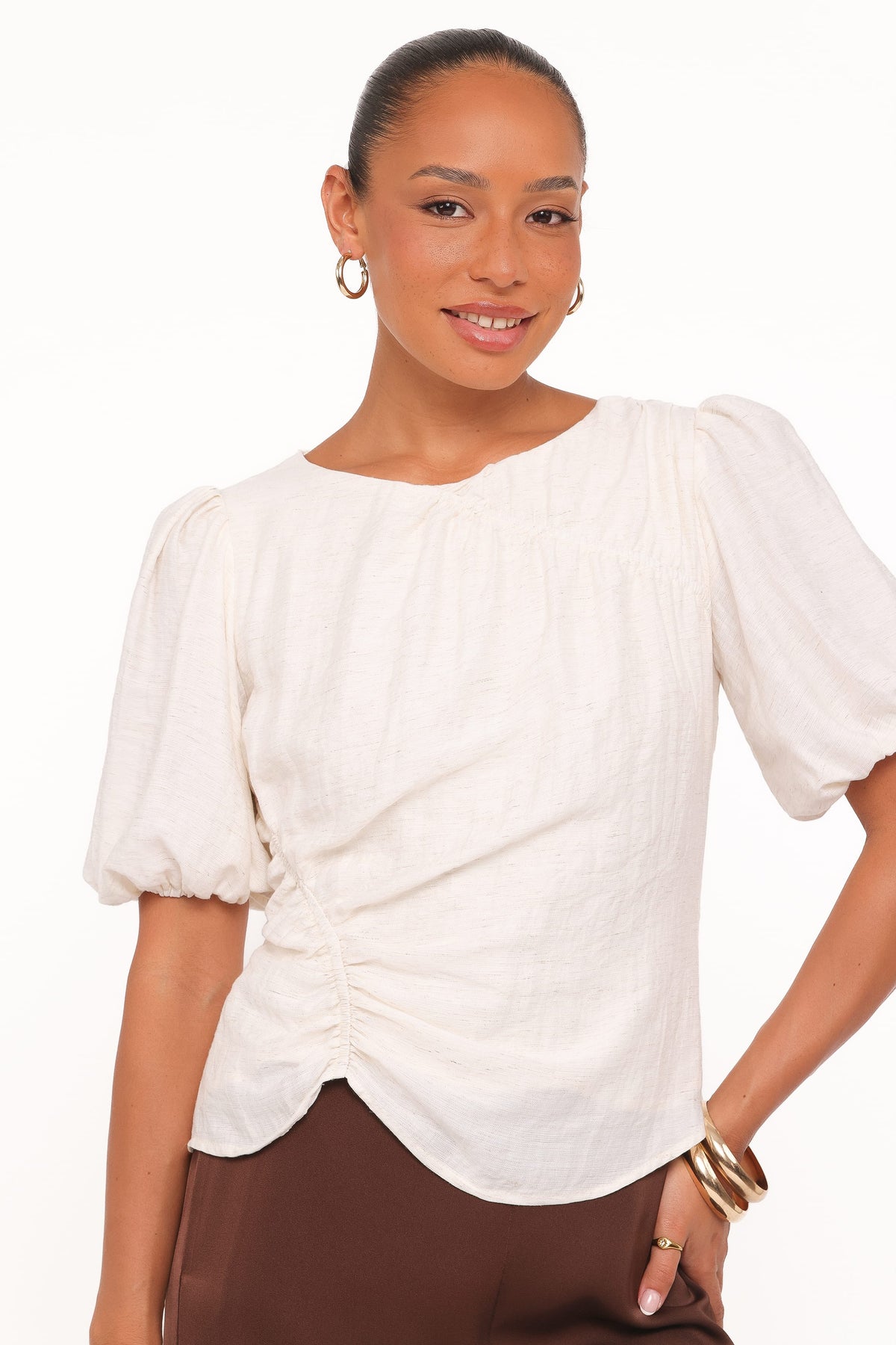 Laurel Puff Sleeve Top - Ivory