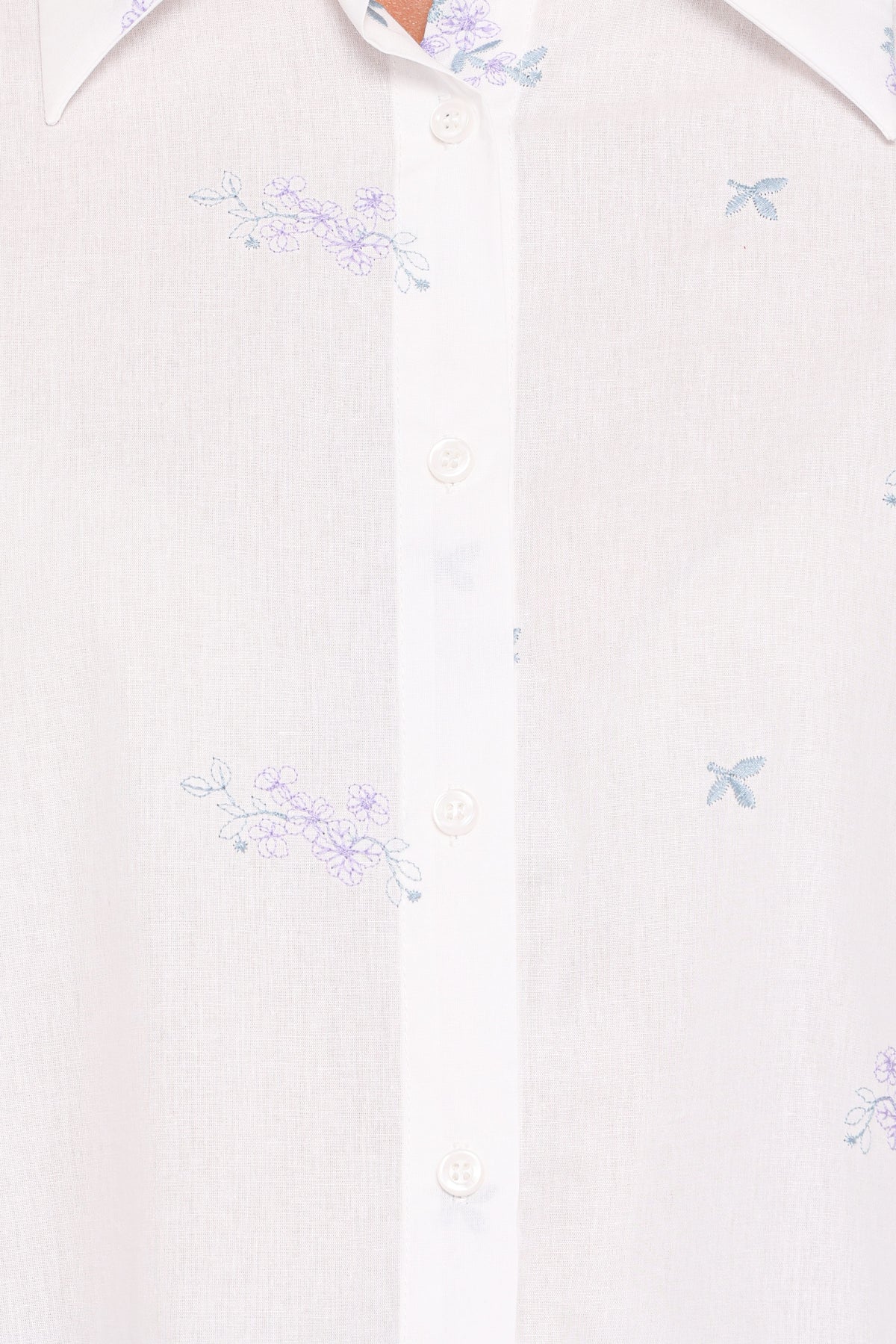 Luneth Button Up Blouse - White