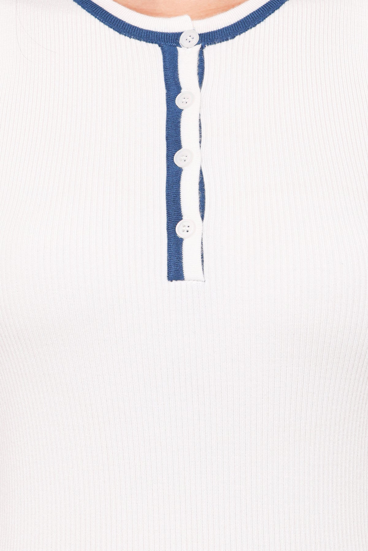 Marion Henley Knitted Tank Top - White