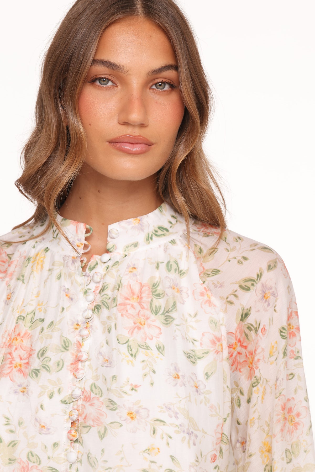 Marni Top - White Multi Floral