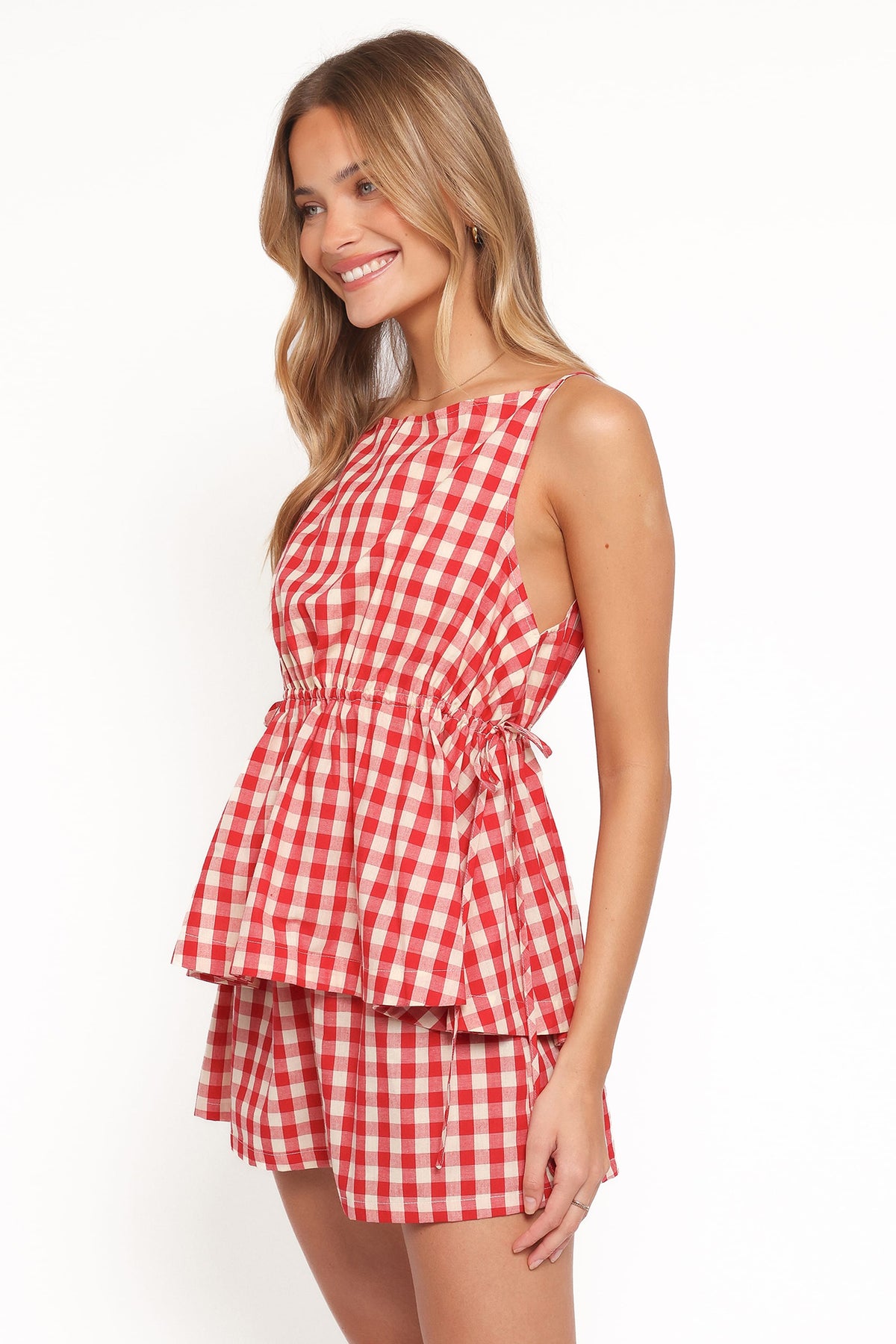 Rory Top - Red Gingham