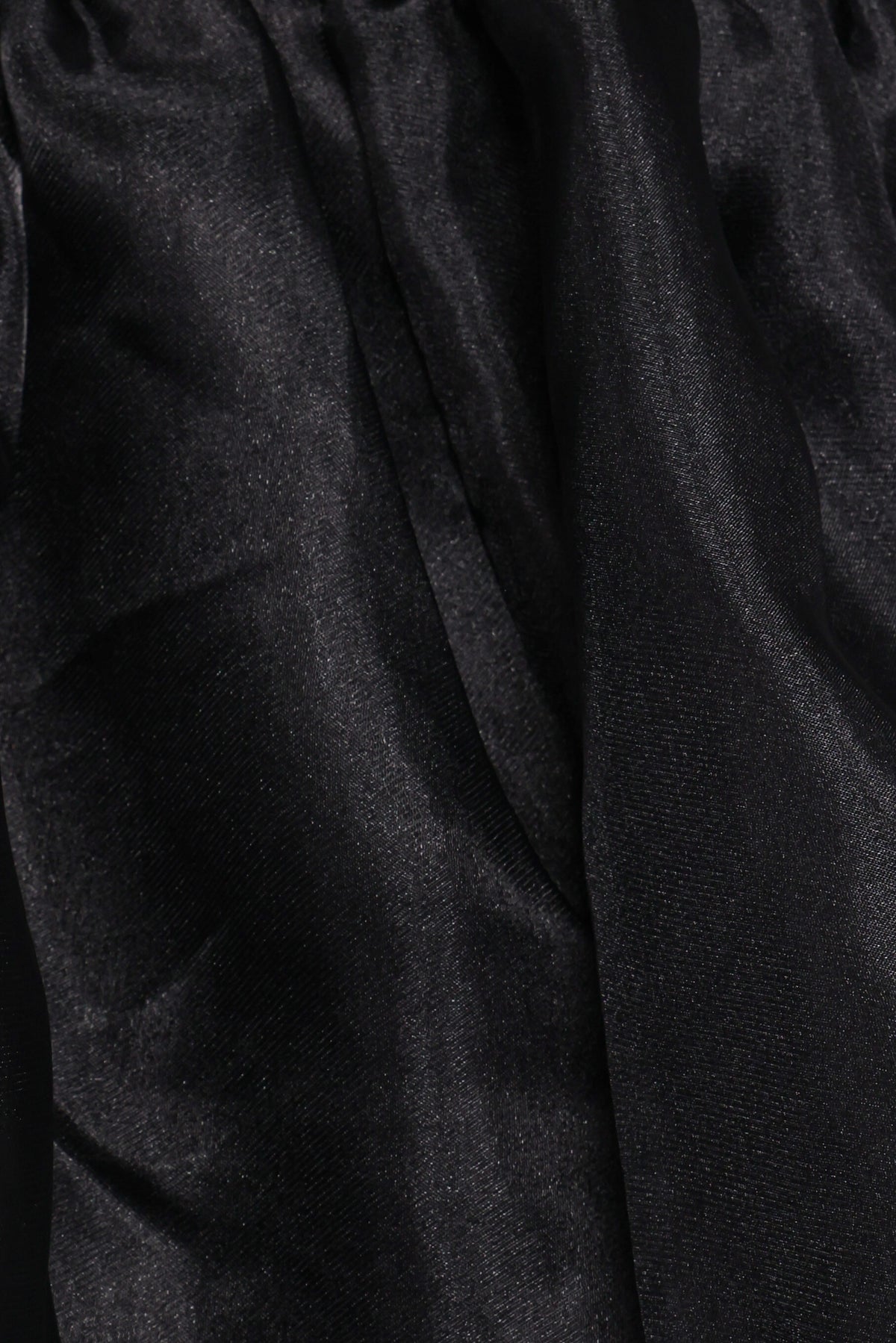 Solenne Puff Sleeve Peplum Organza Top - Black