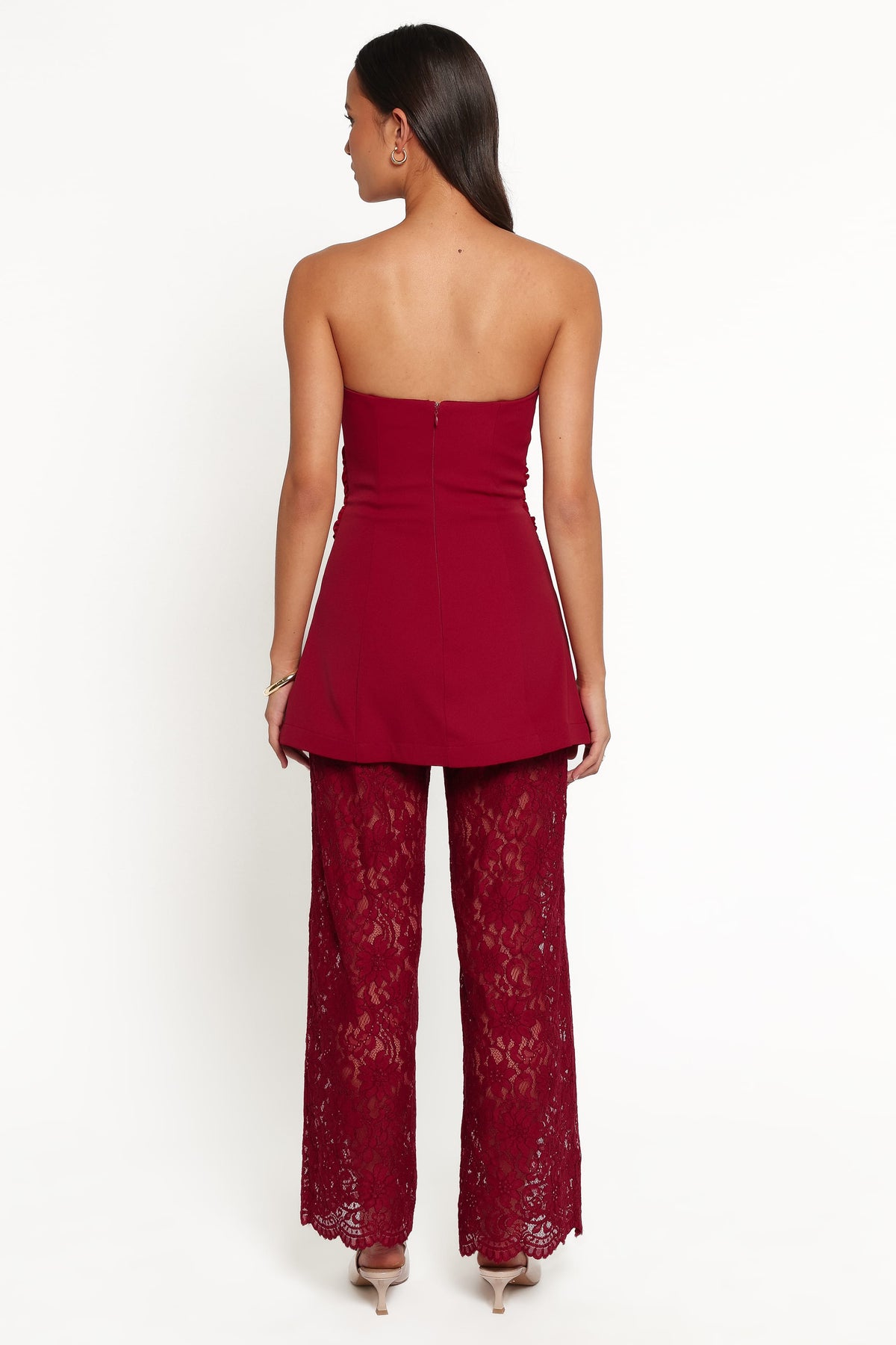 Athena Jumpsuit - Sangria Red