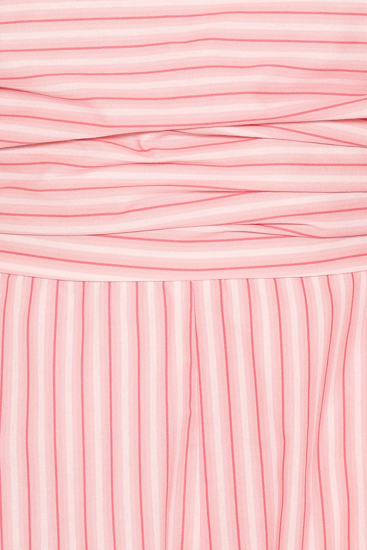 Clo Puff Sleeve Romper - Pink Stripe